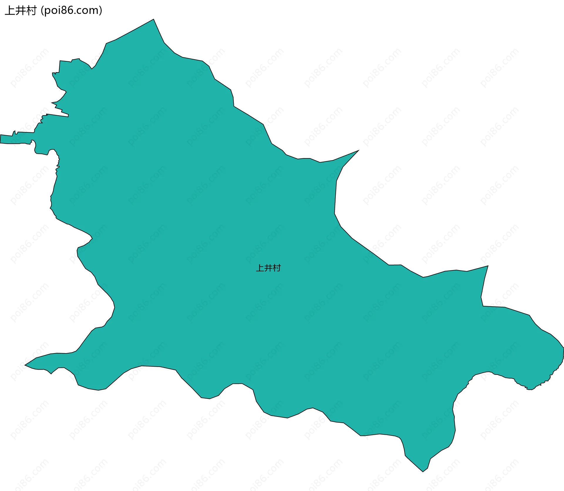 上井村边界地图