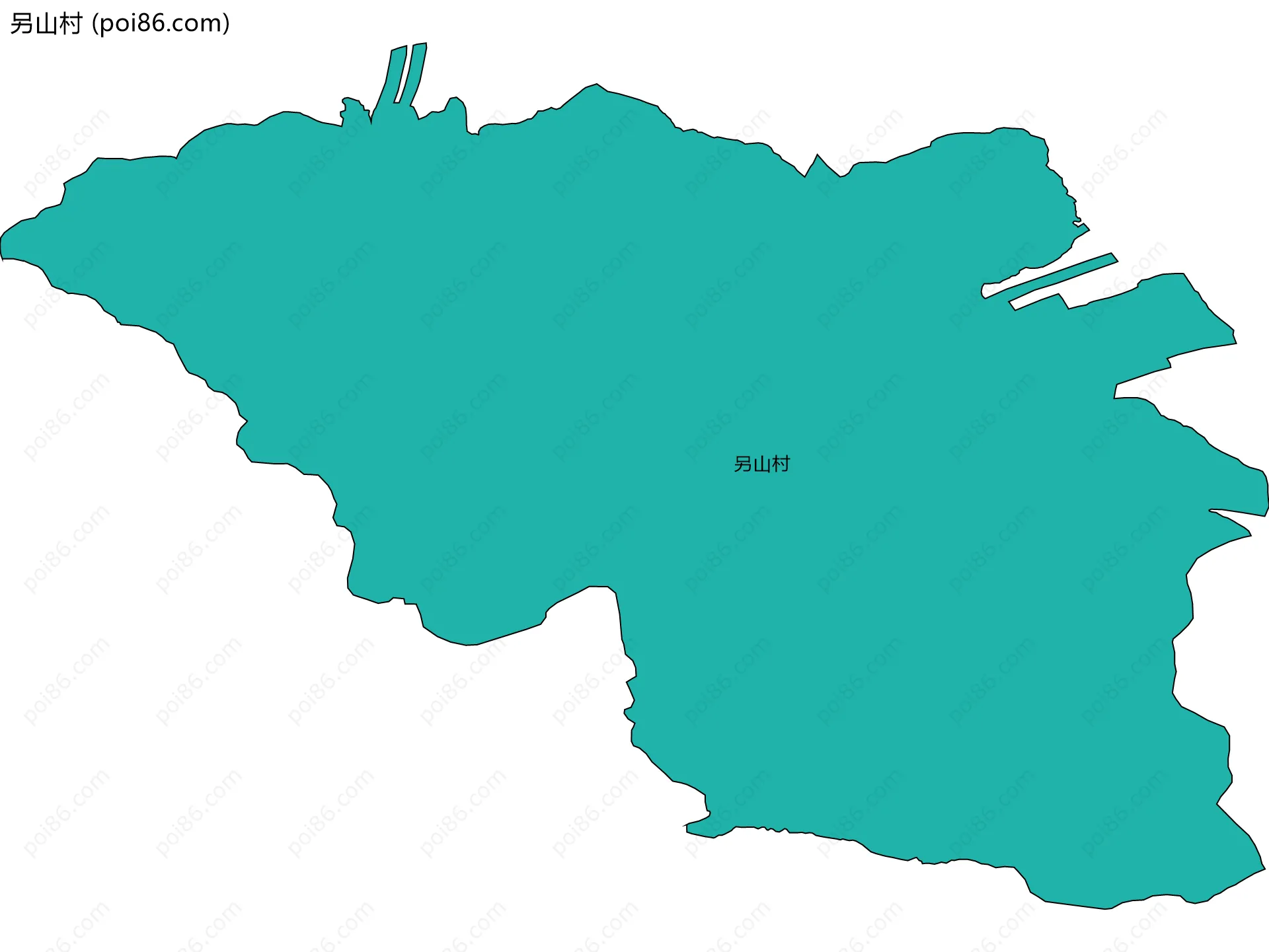 另山村边界地图