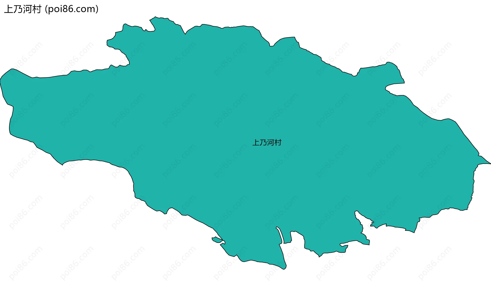 上乃河村边界地图