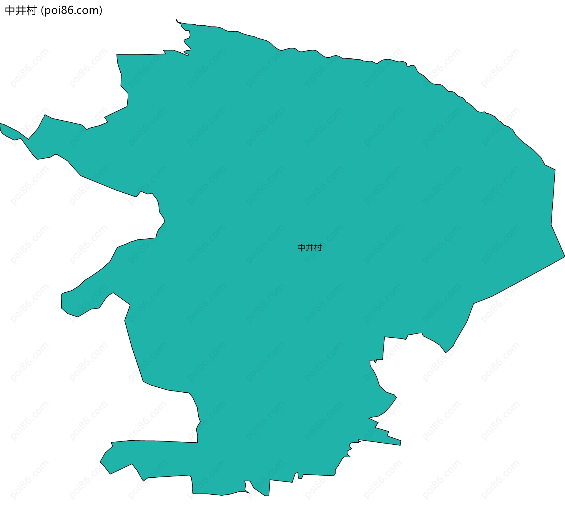 中井村边界地图