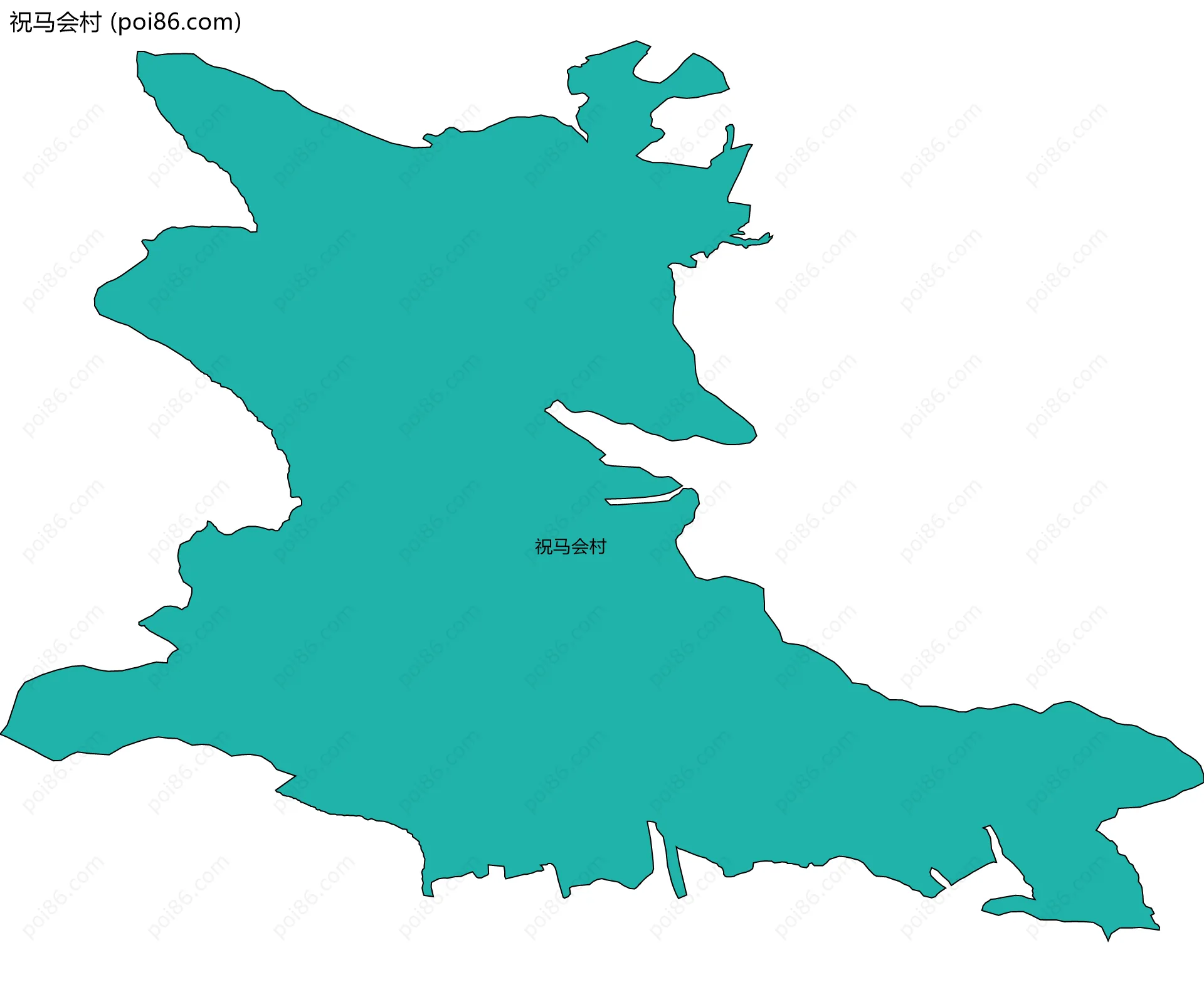 祝马会村边界地图