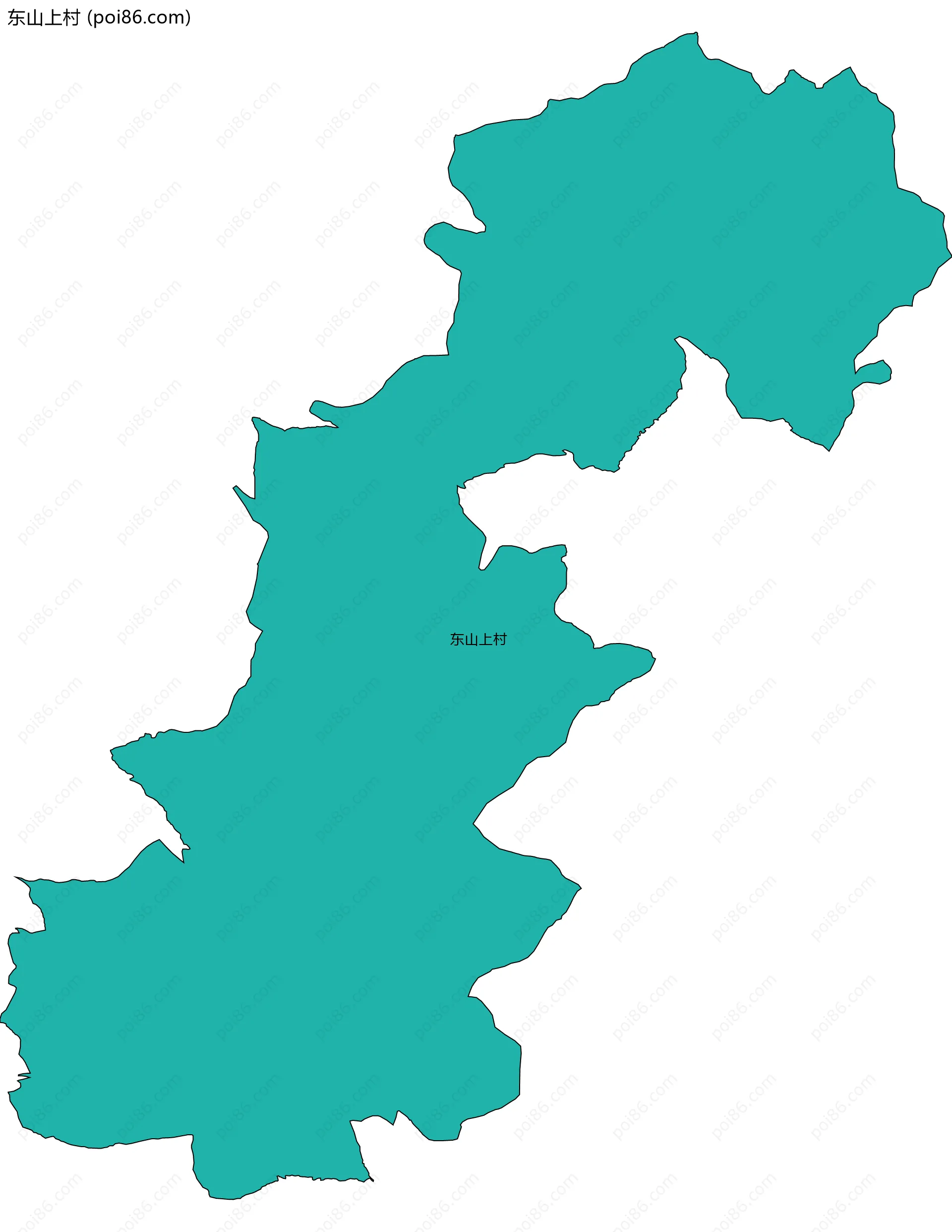 东山上村边界地图