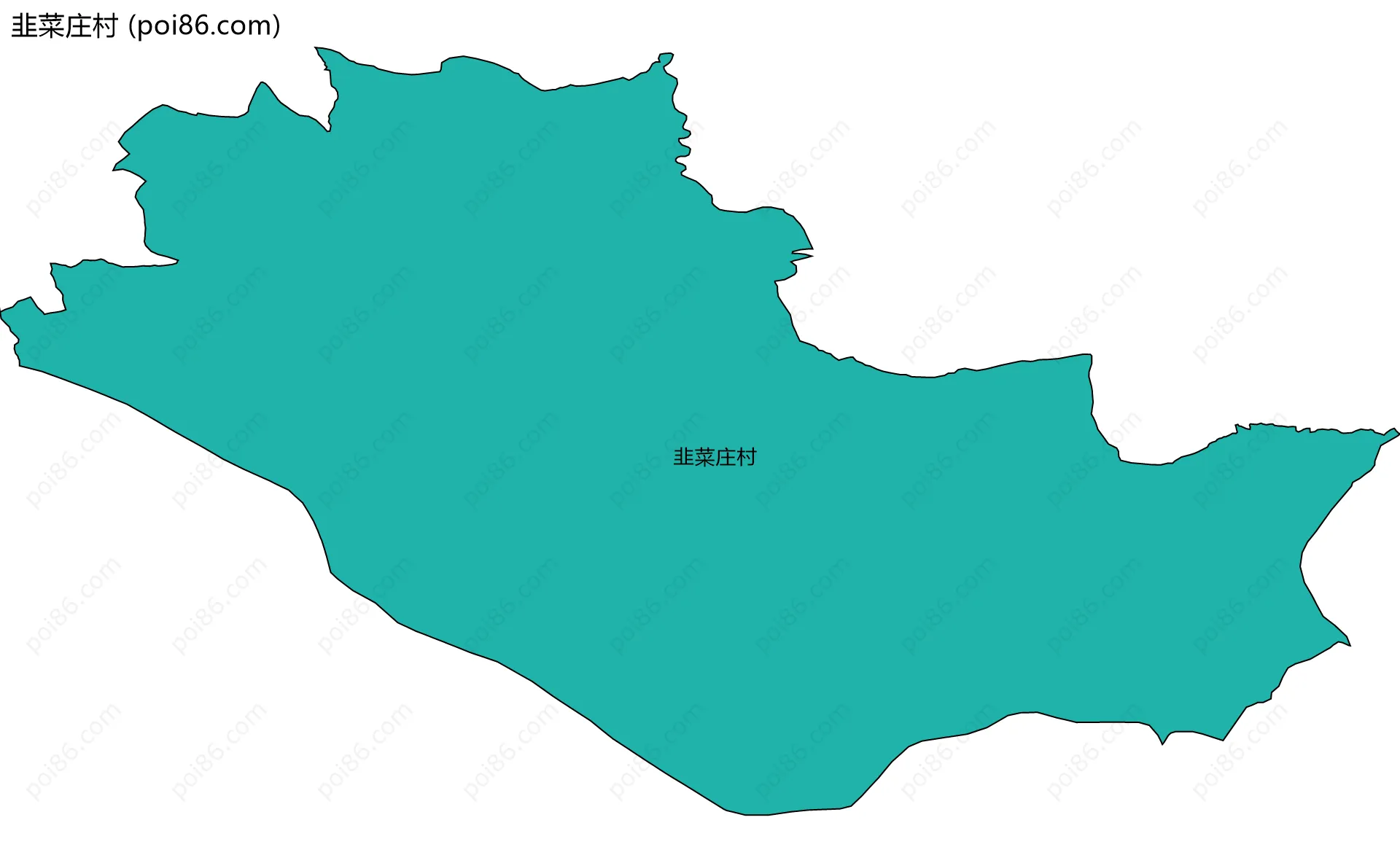 韭菜庄村边界地图