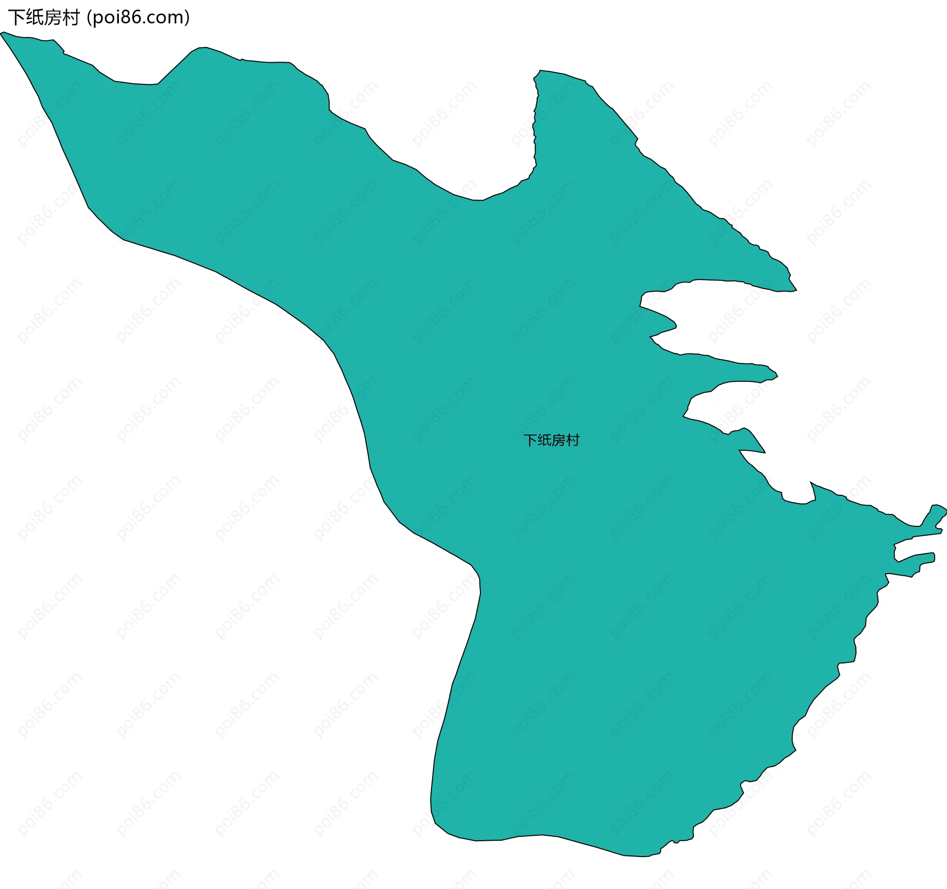 下纸房村边界地图