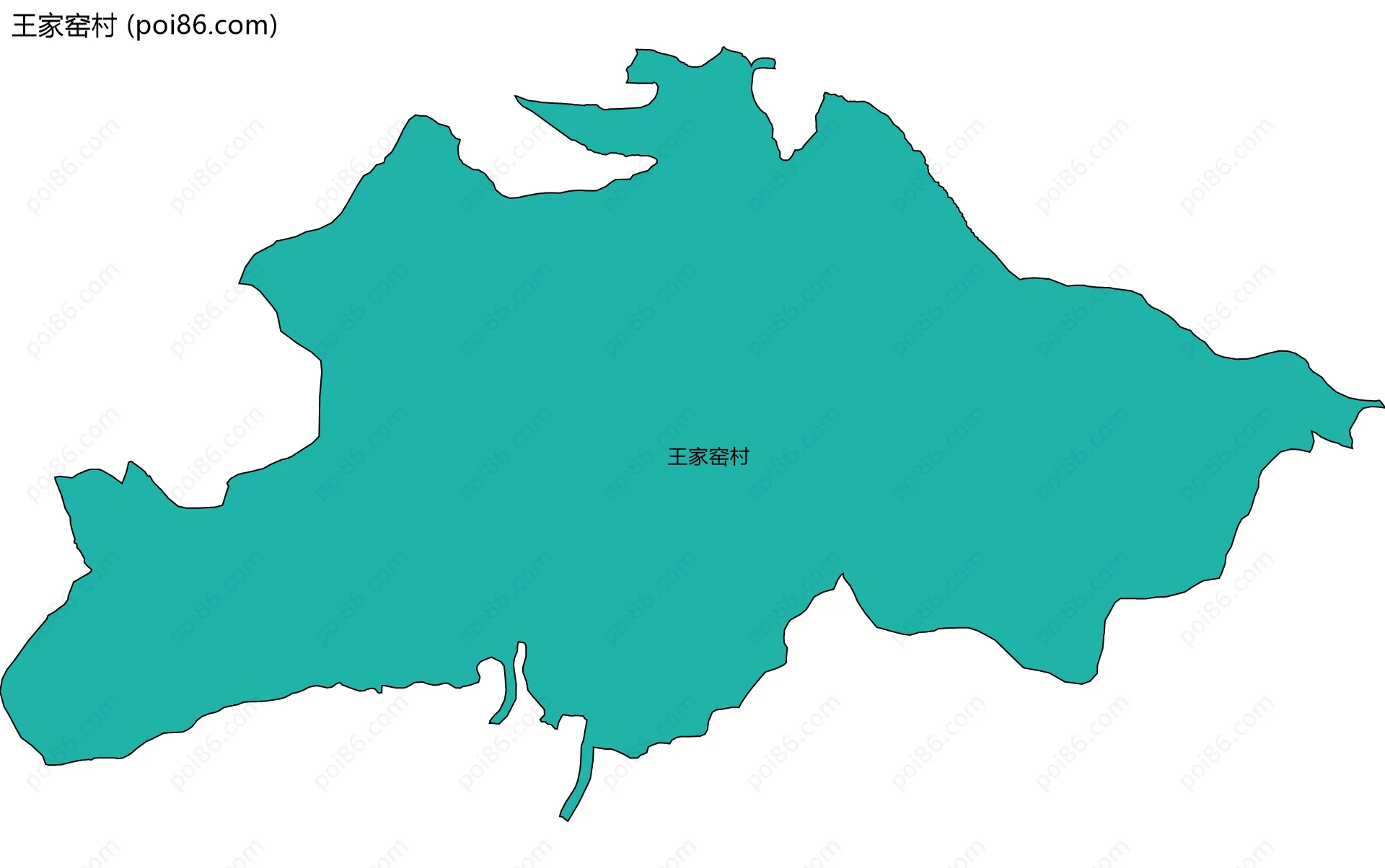 王家窑村边界地图
