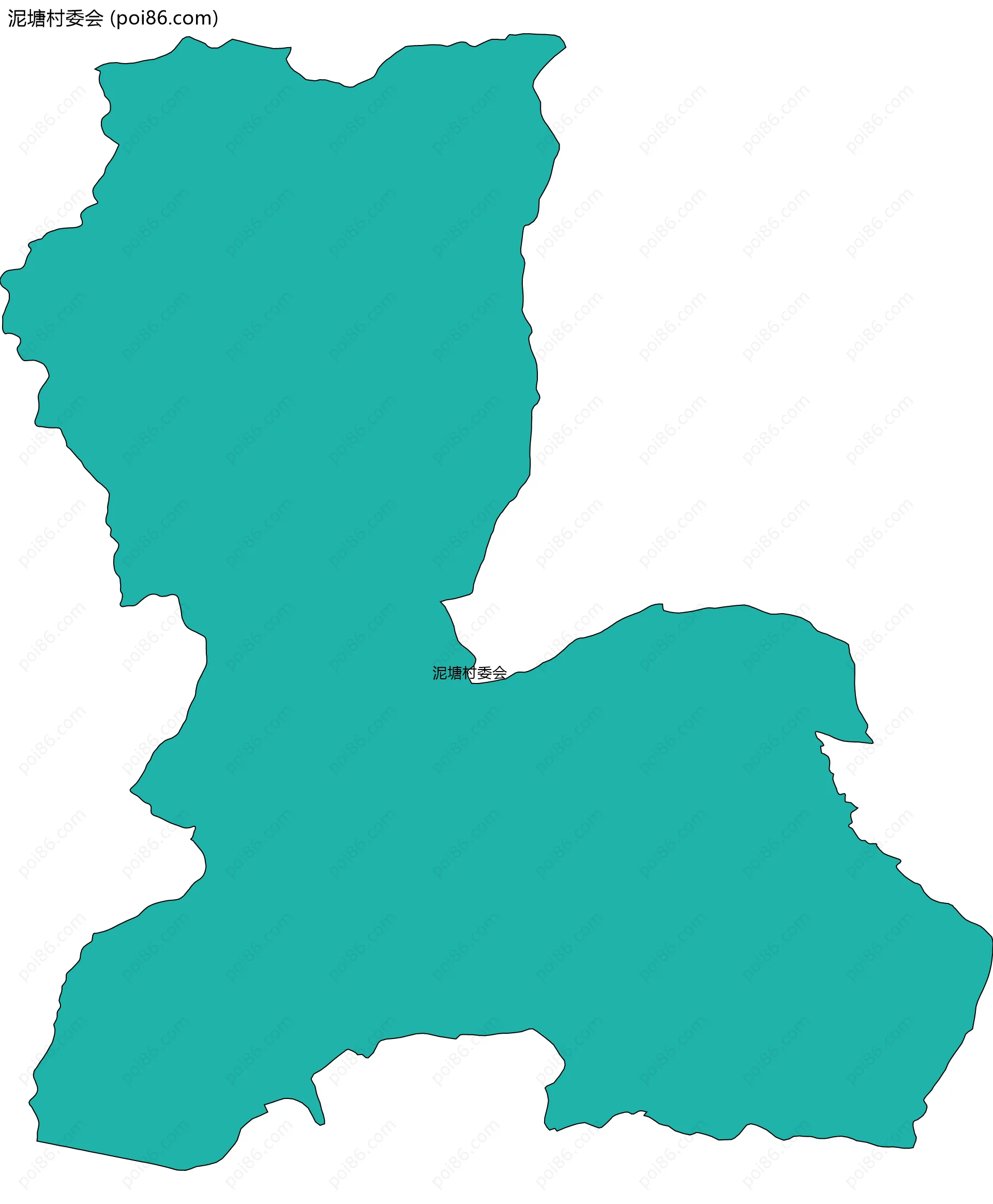 泥塘村委会边界地图