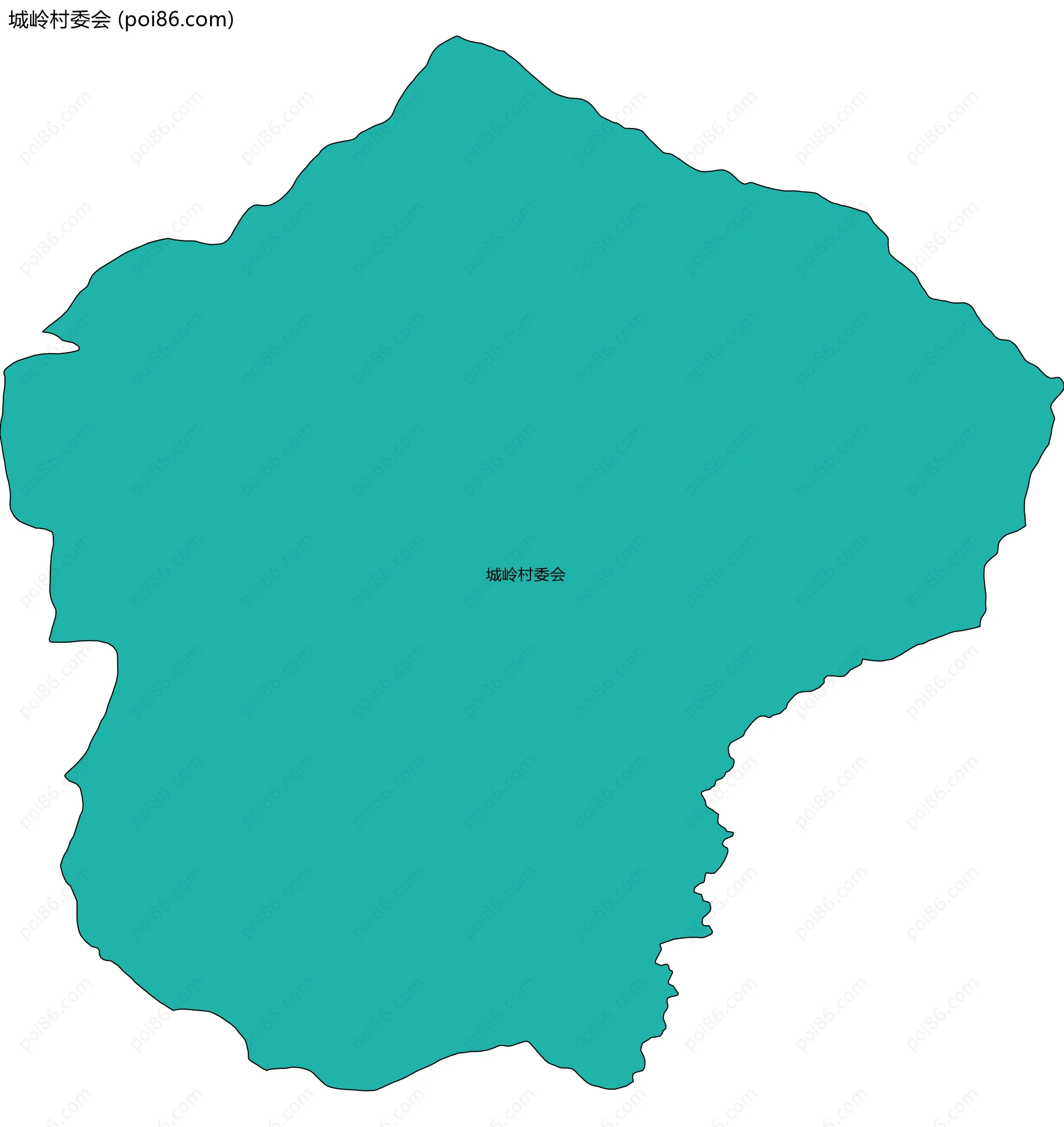 城岭村委会边界地图