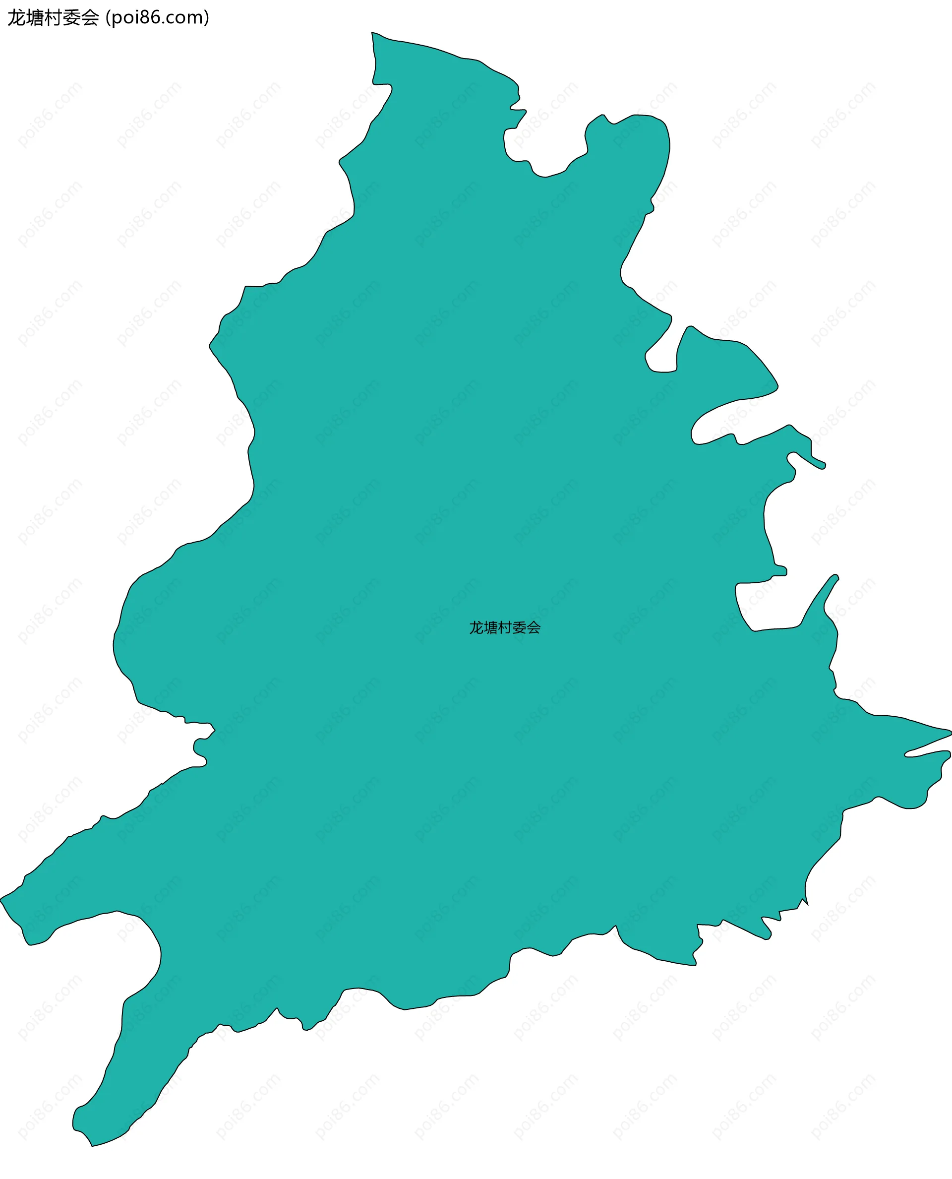 龙塘村委会边界地图