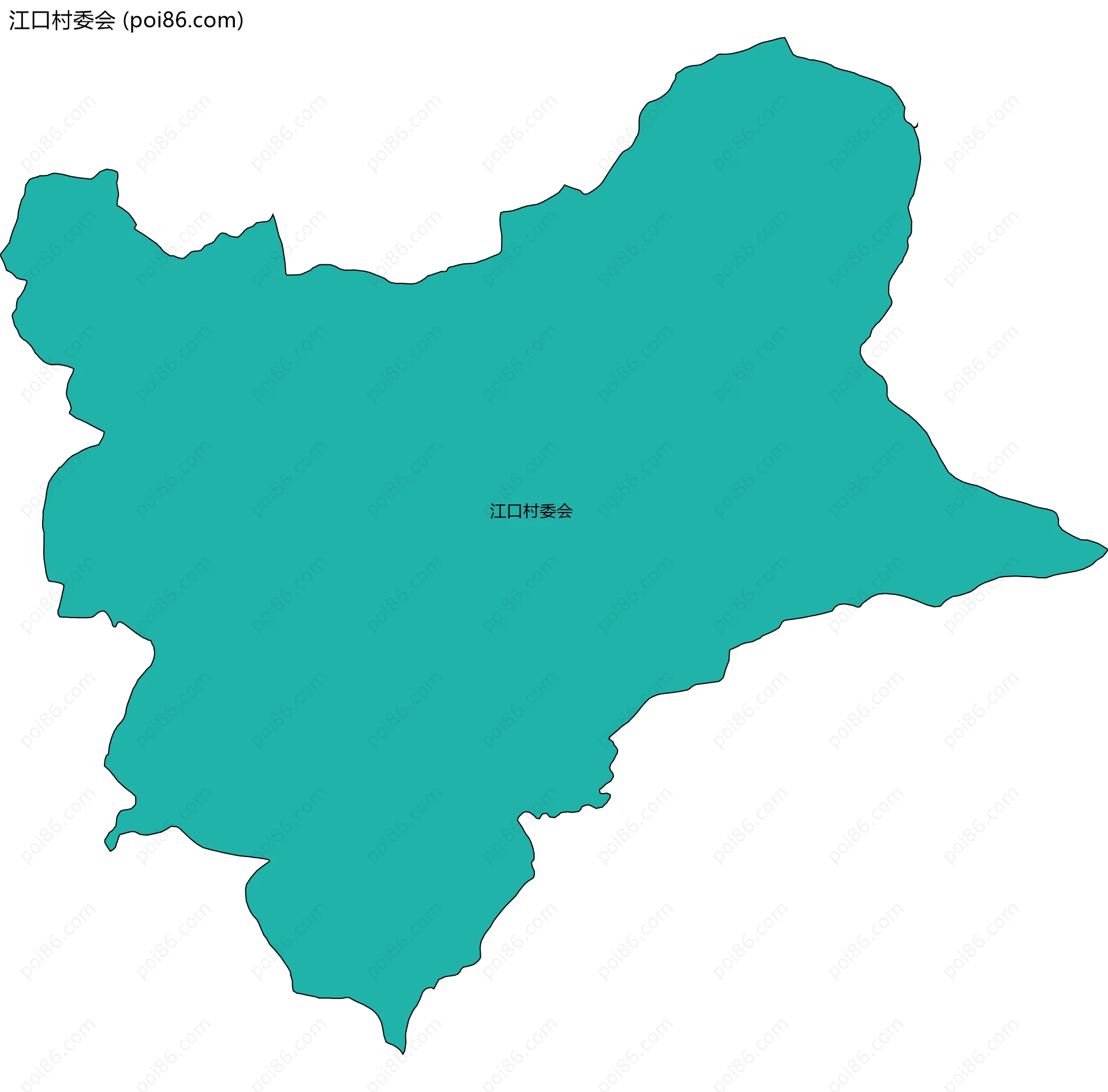 江口村委会边界地图