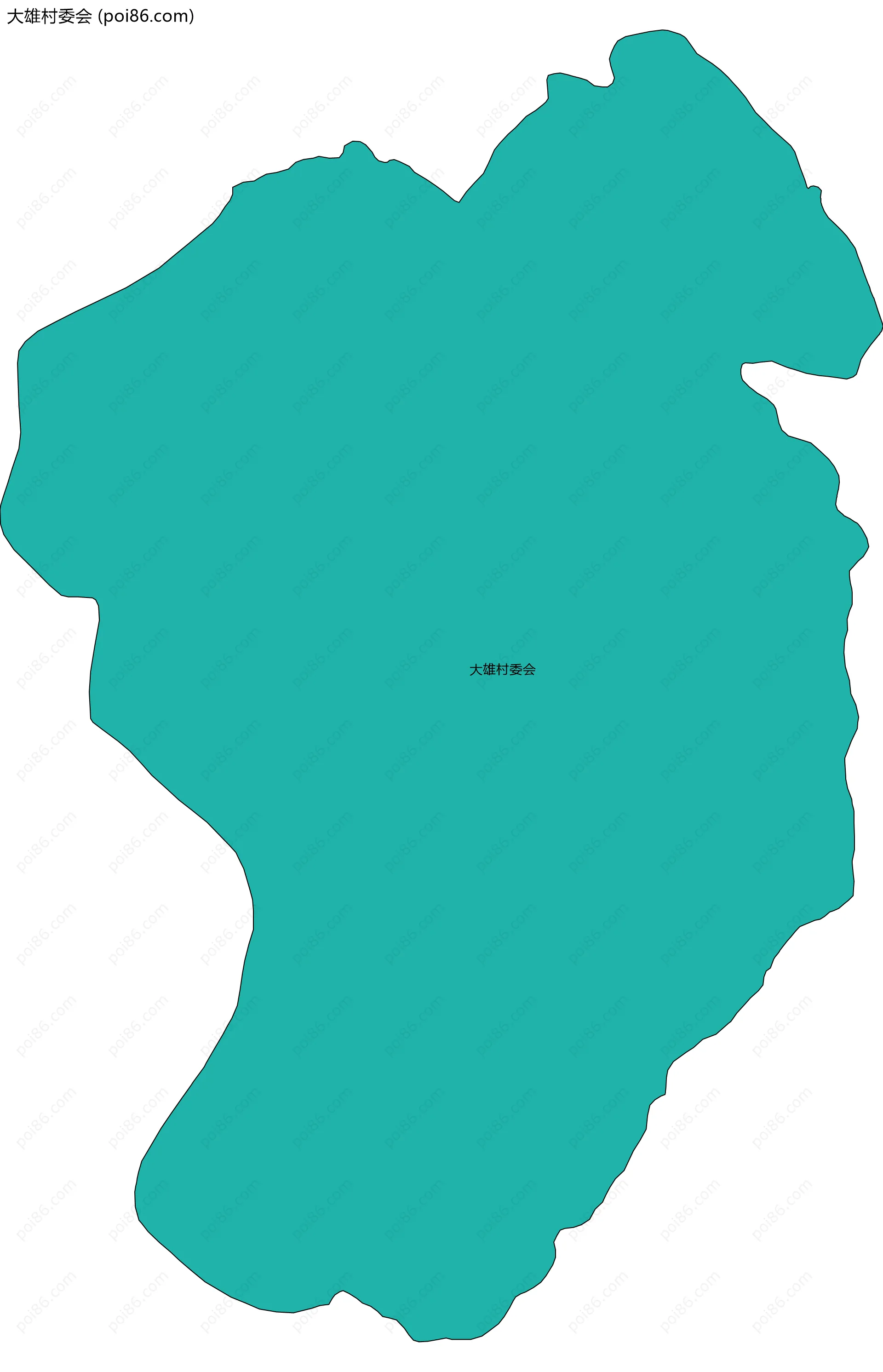 大雄村委会边界地图