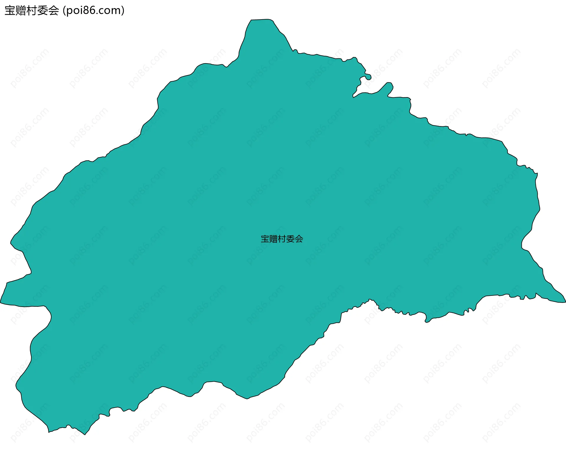 宝赠村委会边界地图