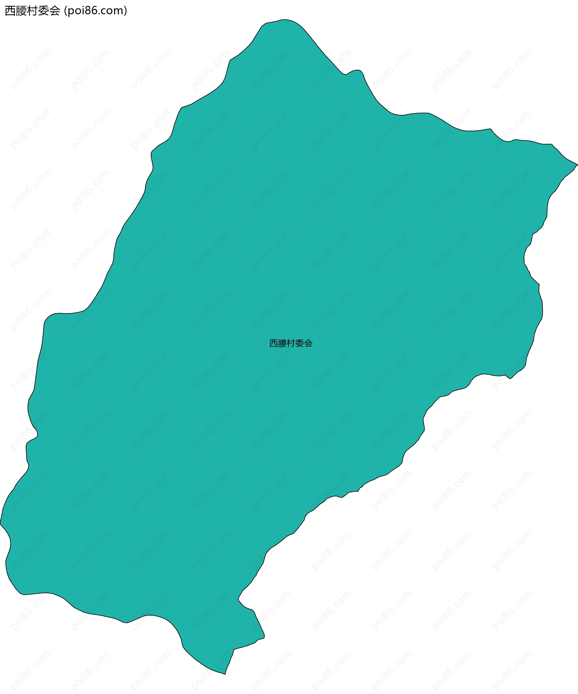 西腰村委会边界地图