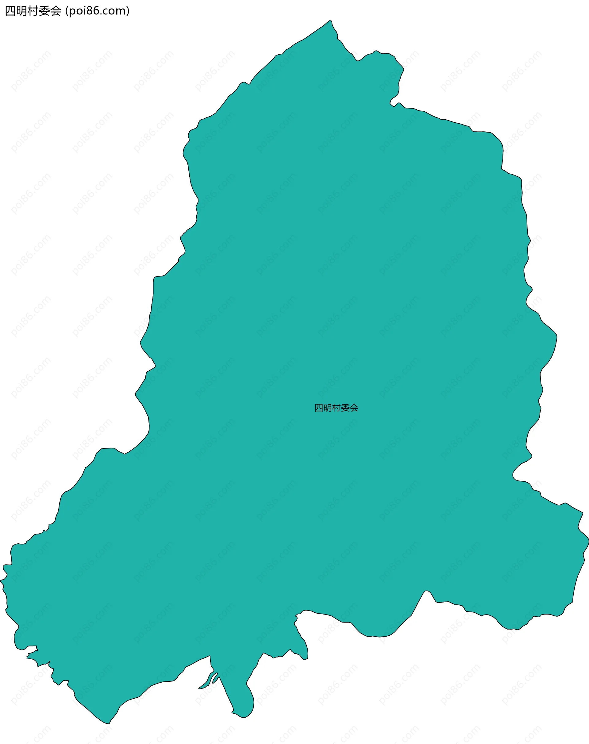 四明村委会边界地图