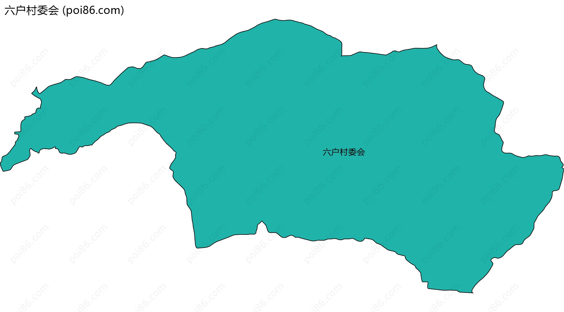 六户村委会边界地图