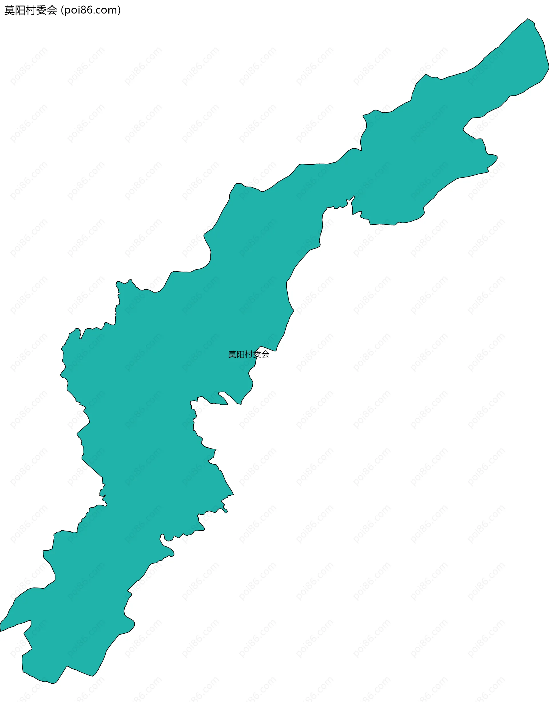 莫阳村委会边界地图