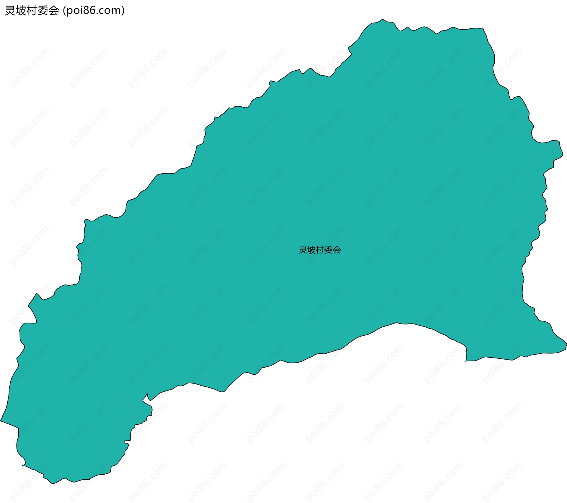 灵坡村委会边界地图