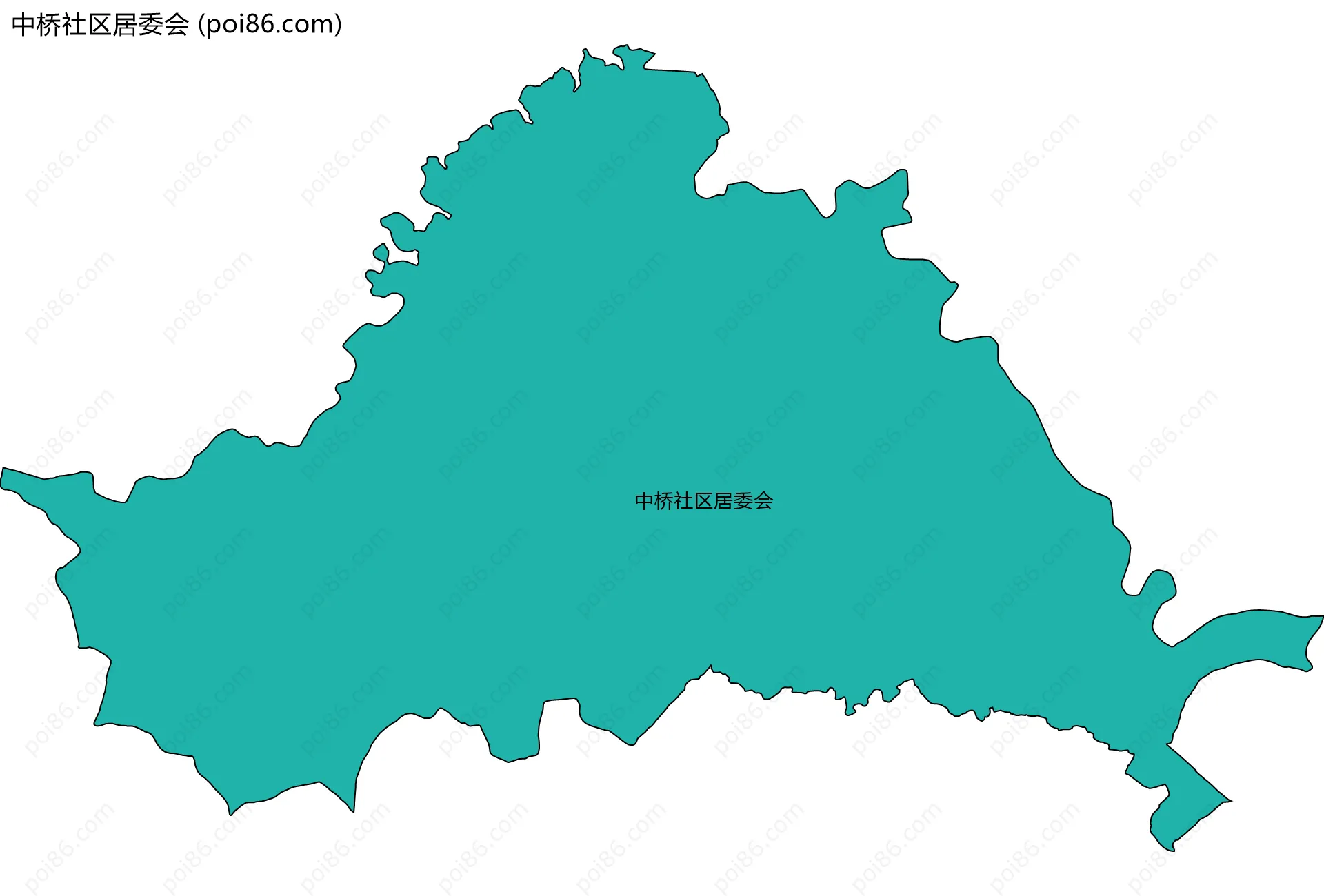 中桥社区居委会边界地图