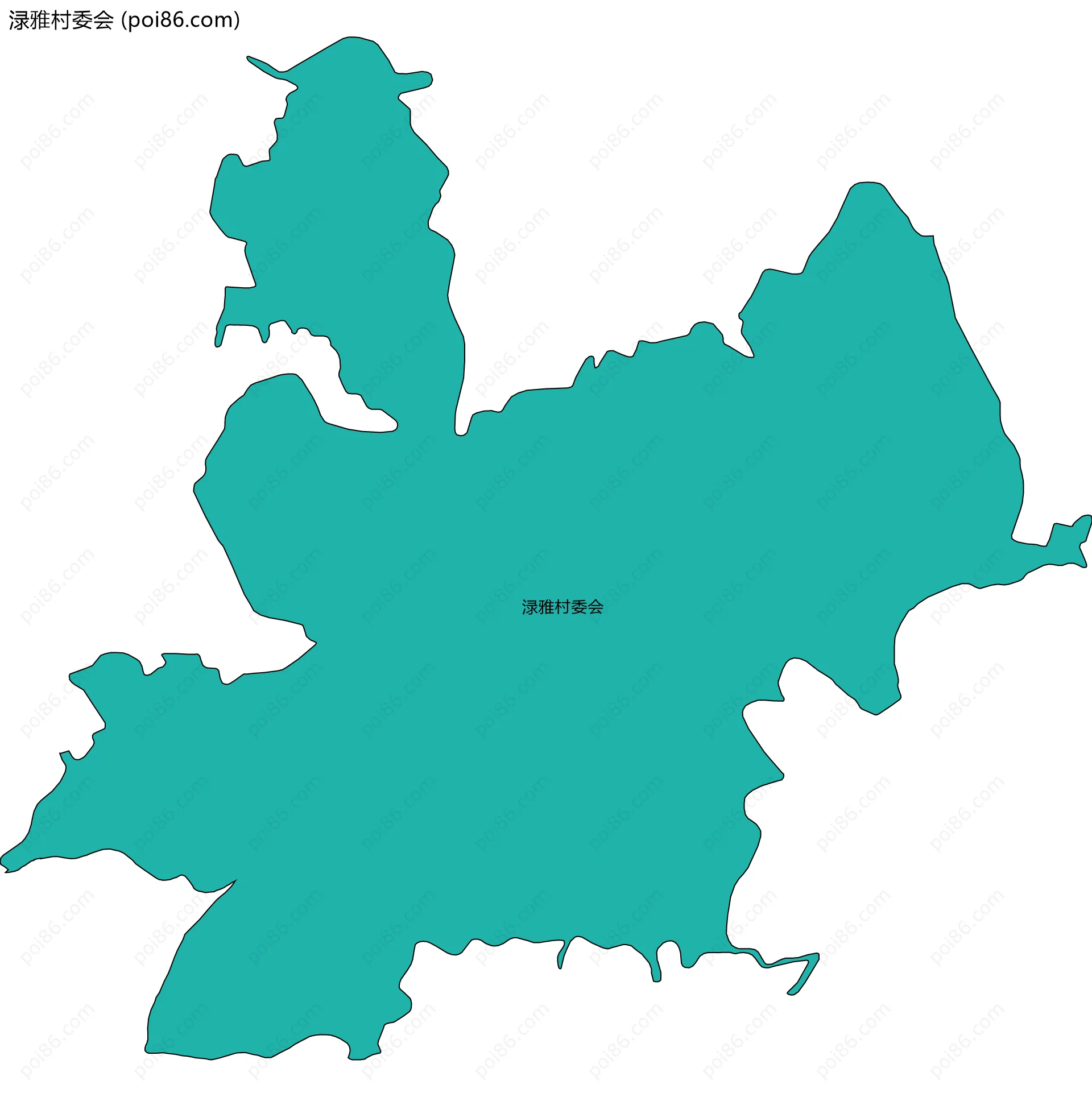 渌雅村委会边界地图