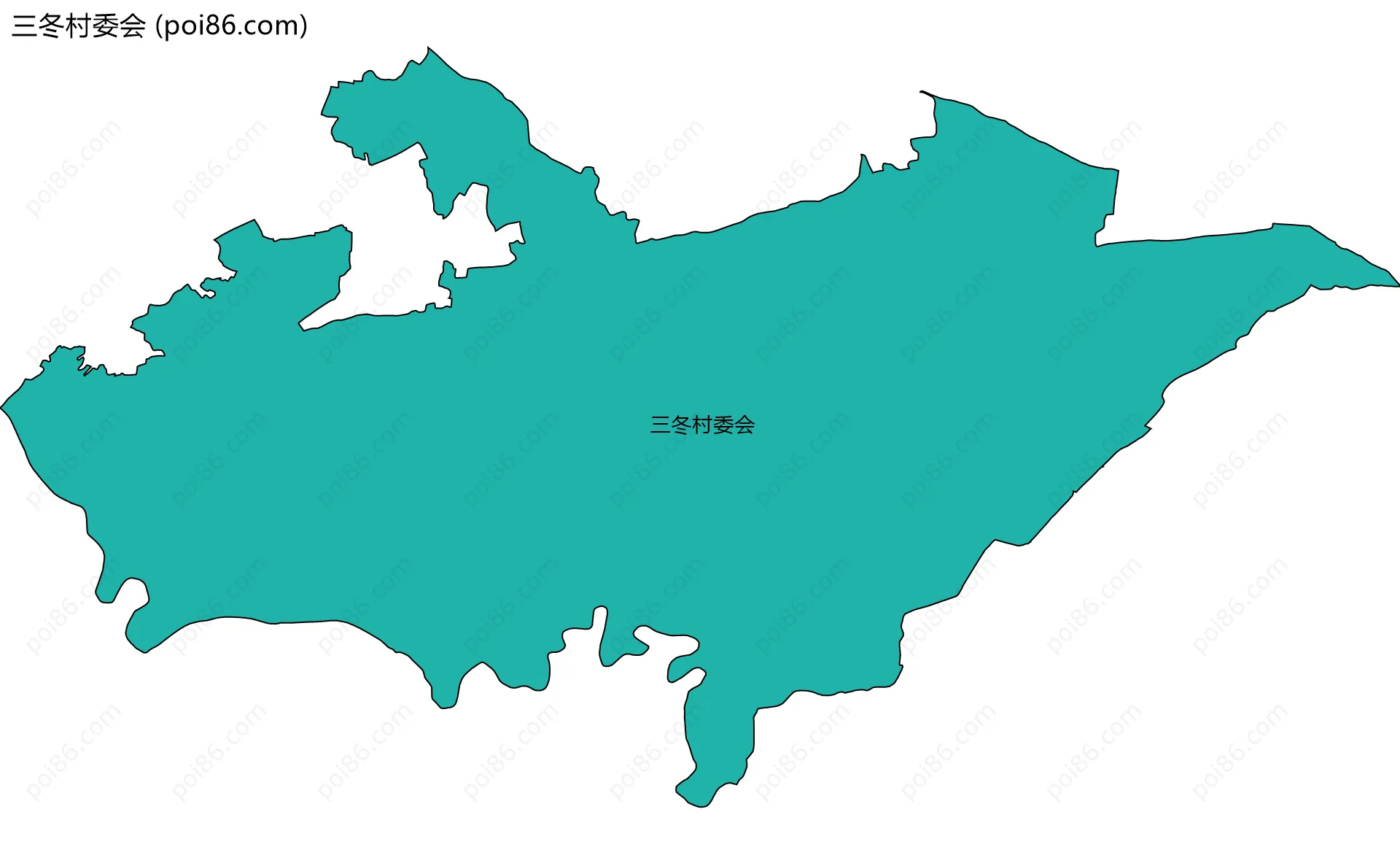 三冬村委会边界地图