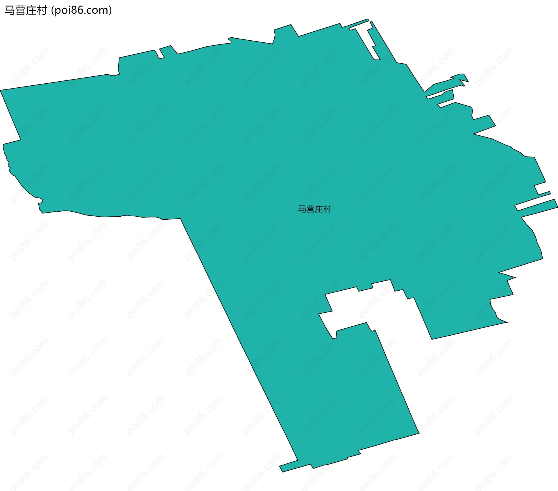 马营庄村边界地图