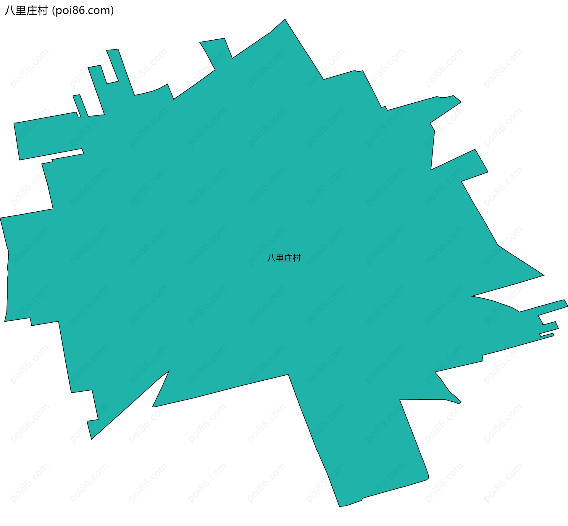 八里庄村边界地图