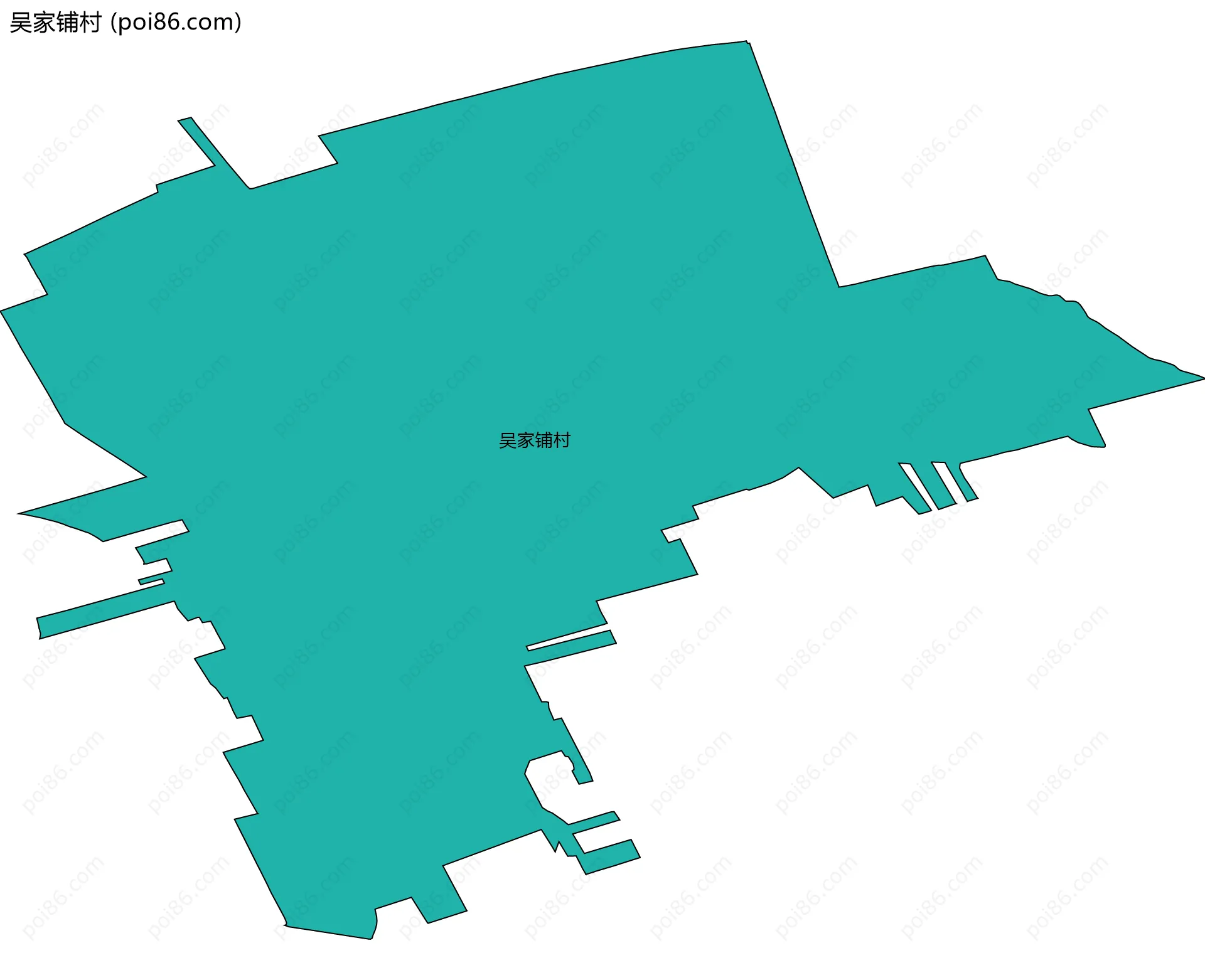 吴家铺村边界地图