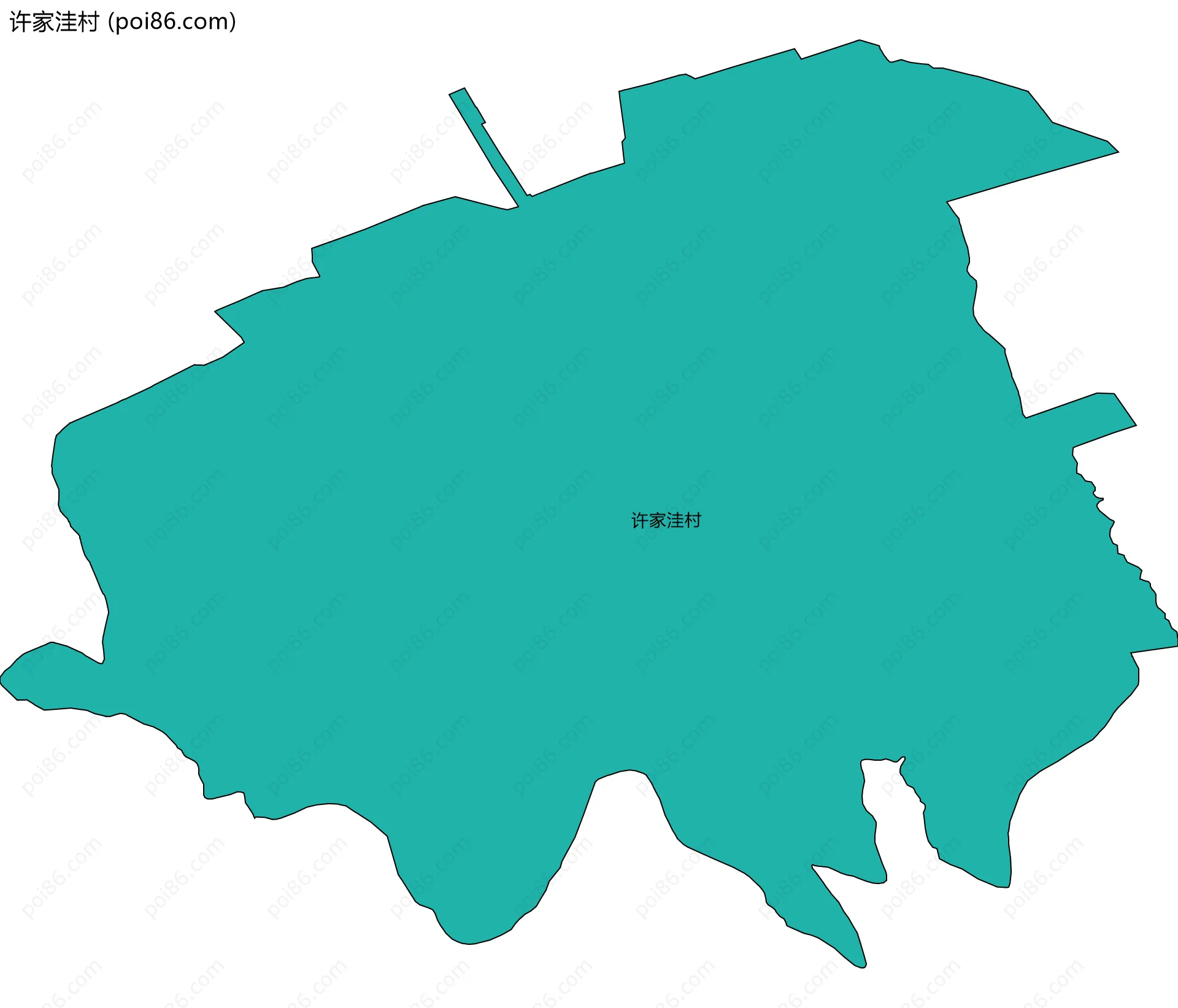 许家洼村边界地图