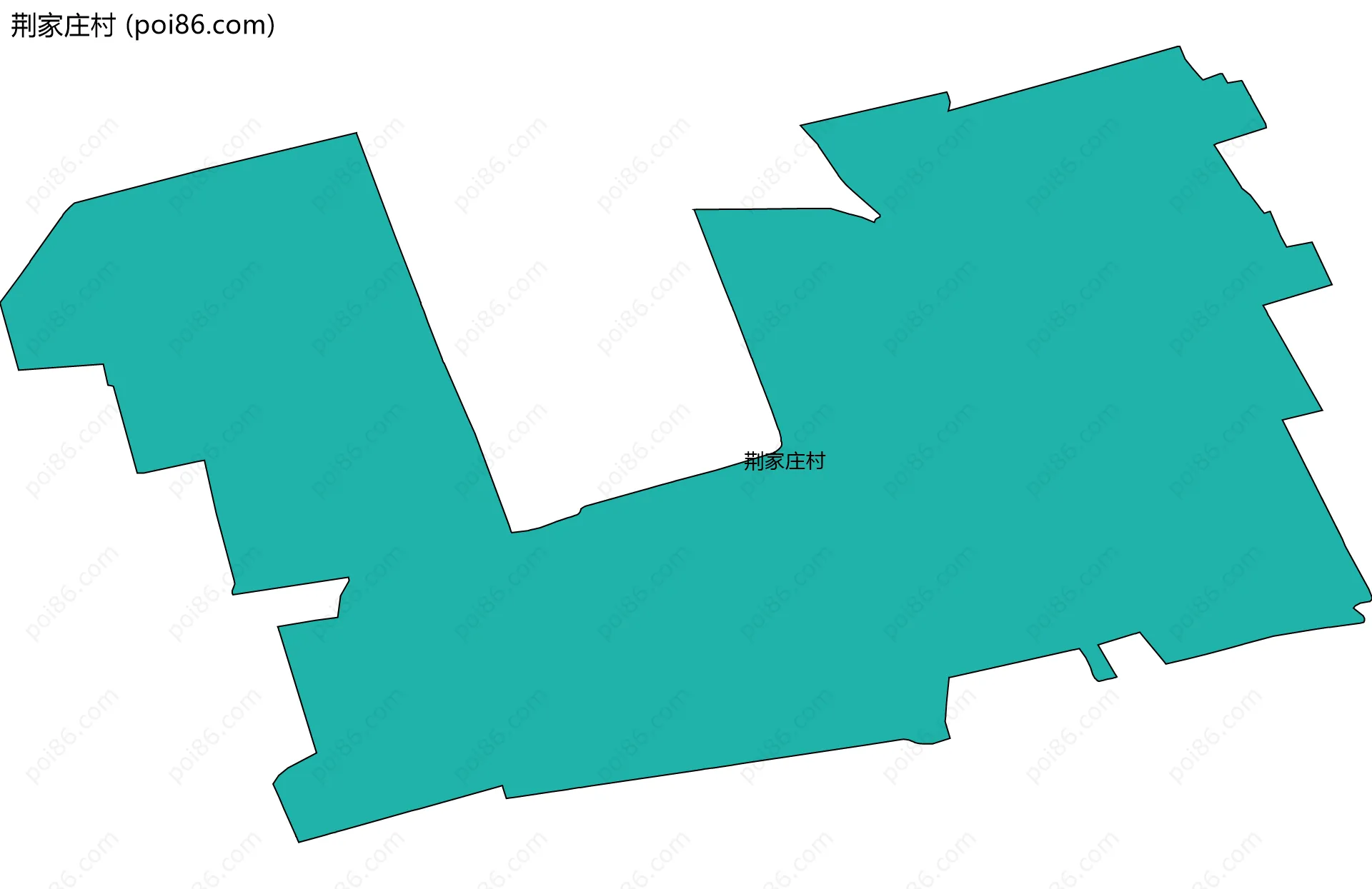 荆家庄村边界地图