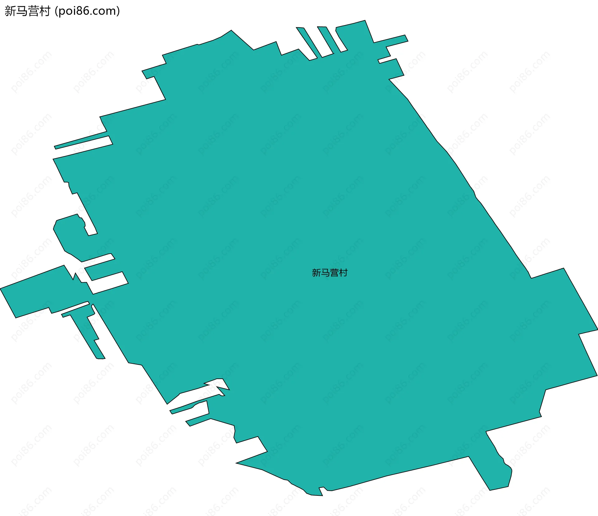 新马营村边界地图