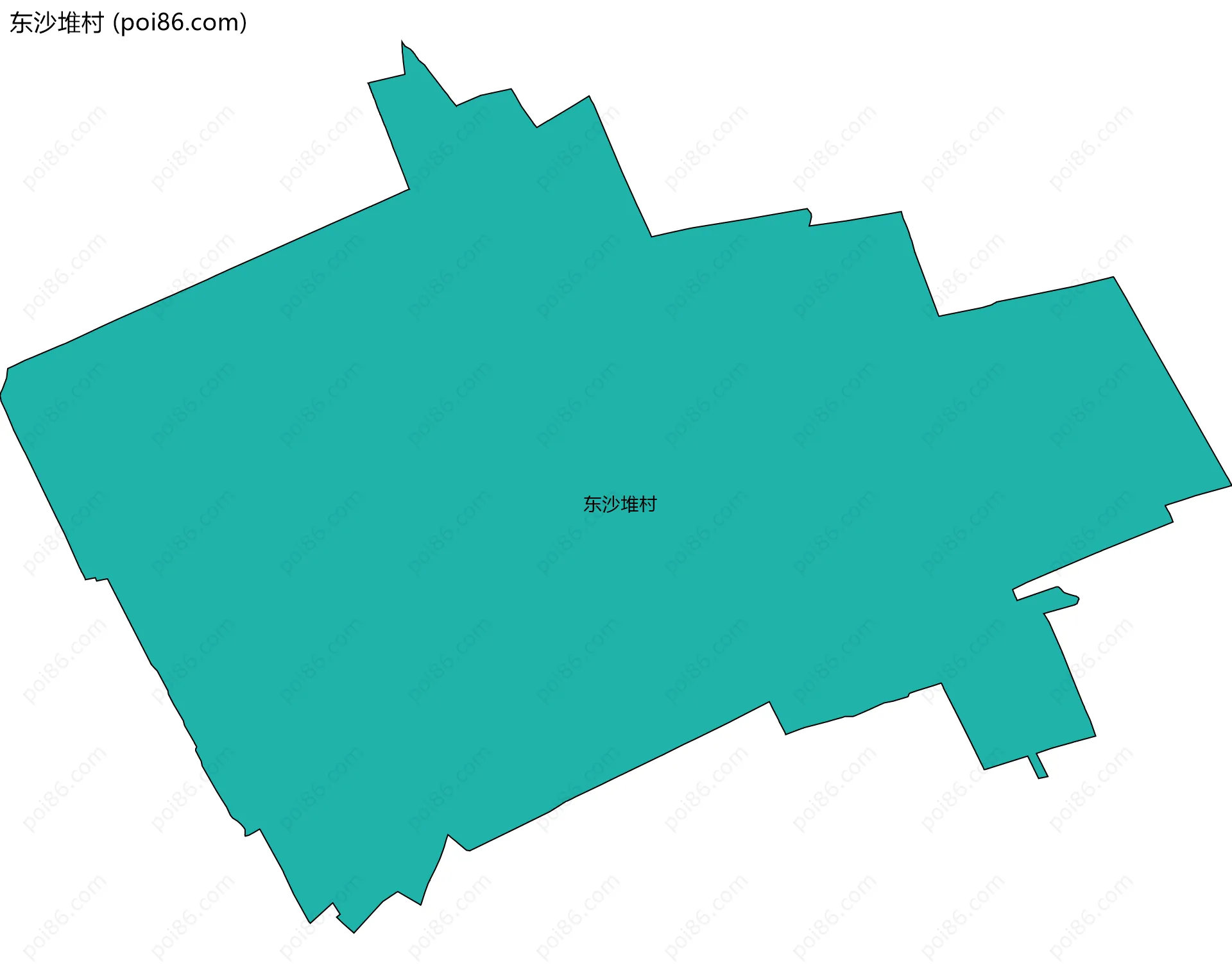 东沙堆村边界地图