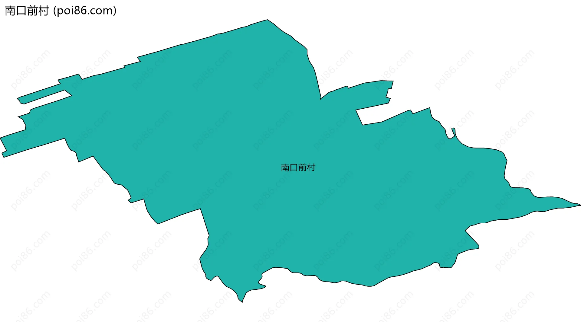 南口前村边界地图