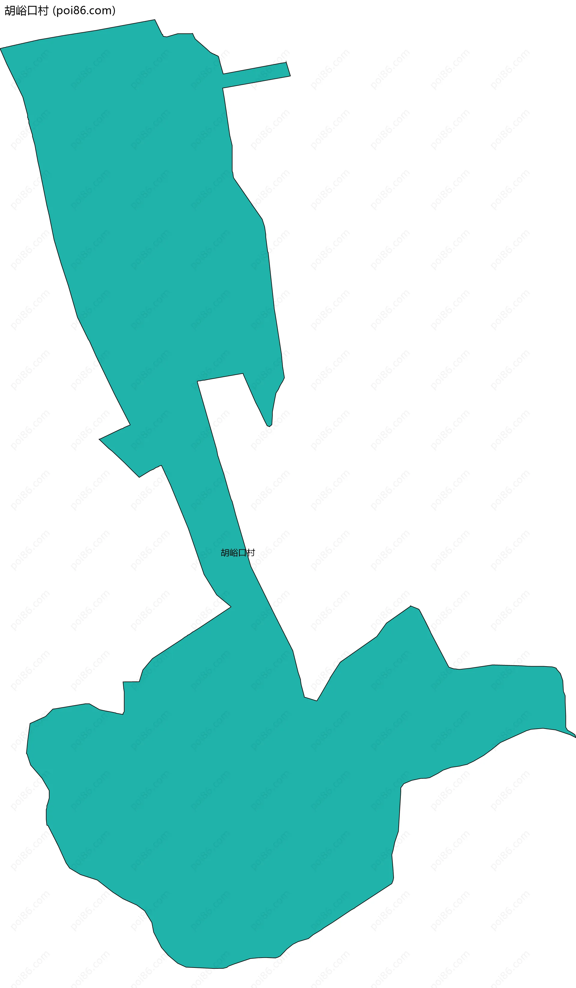 胡峪口村边界地图