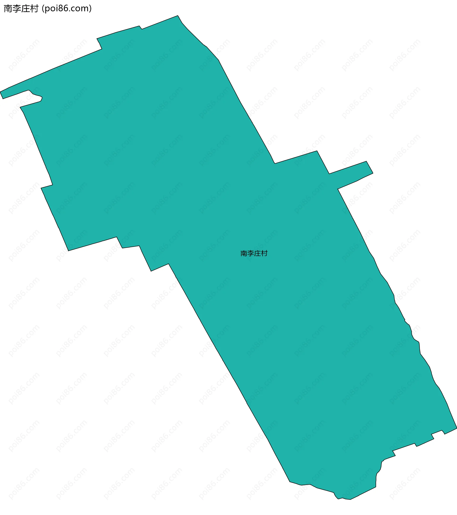南李庄村边界地图