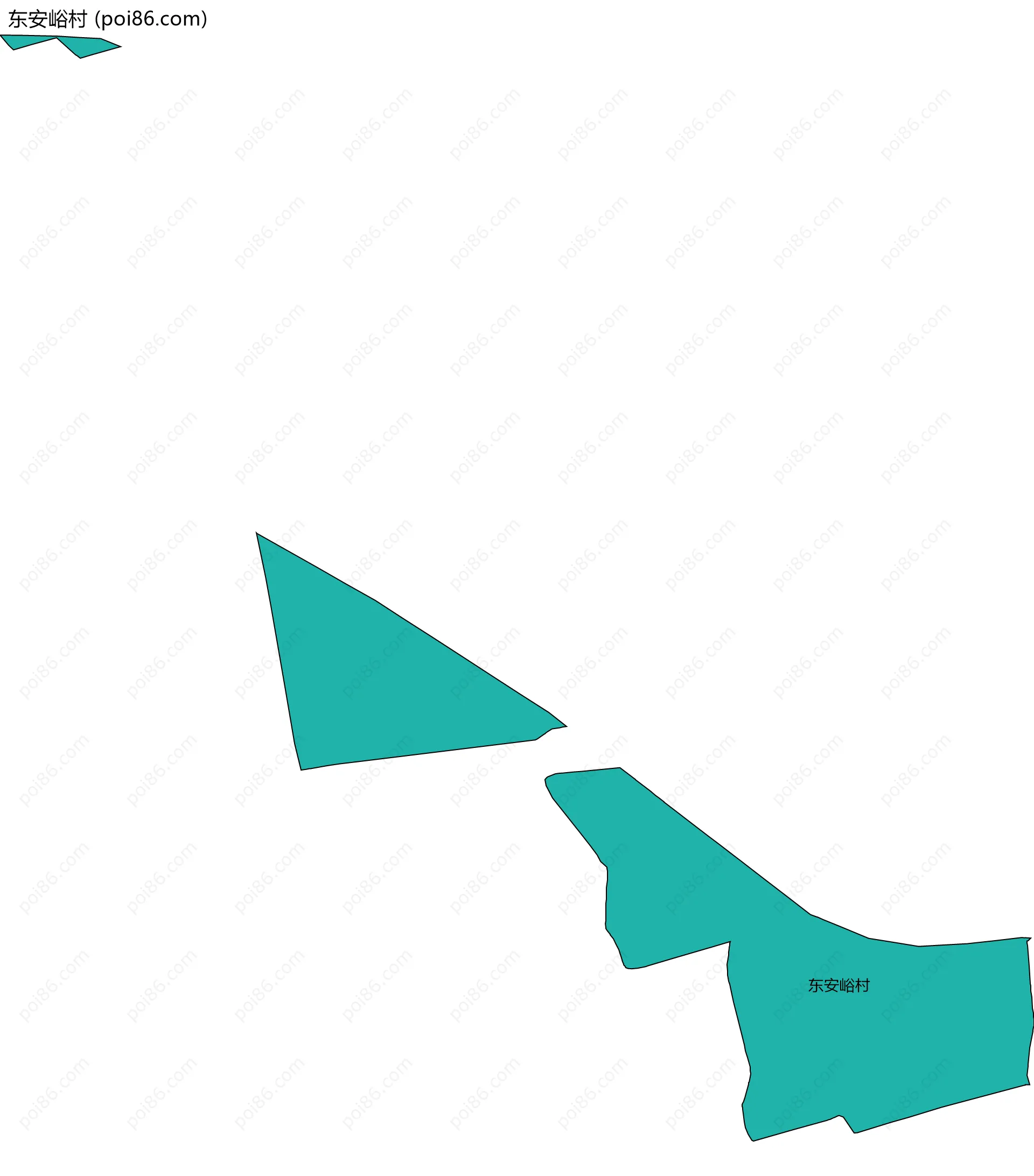 东安峪村边界地图