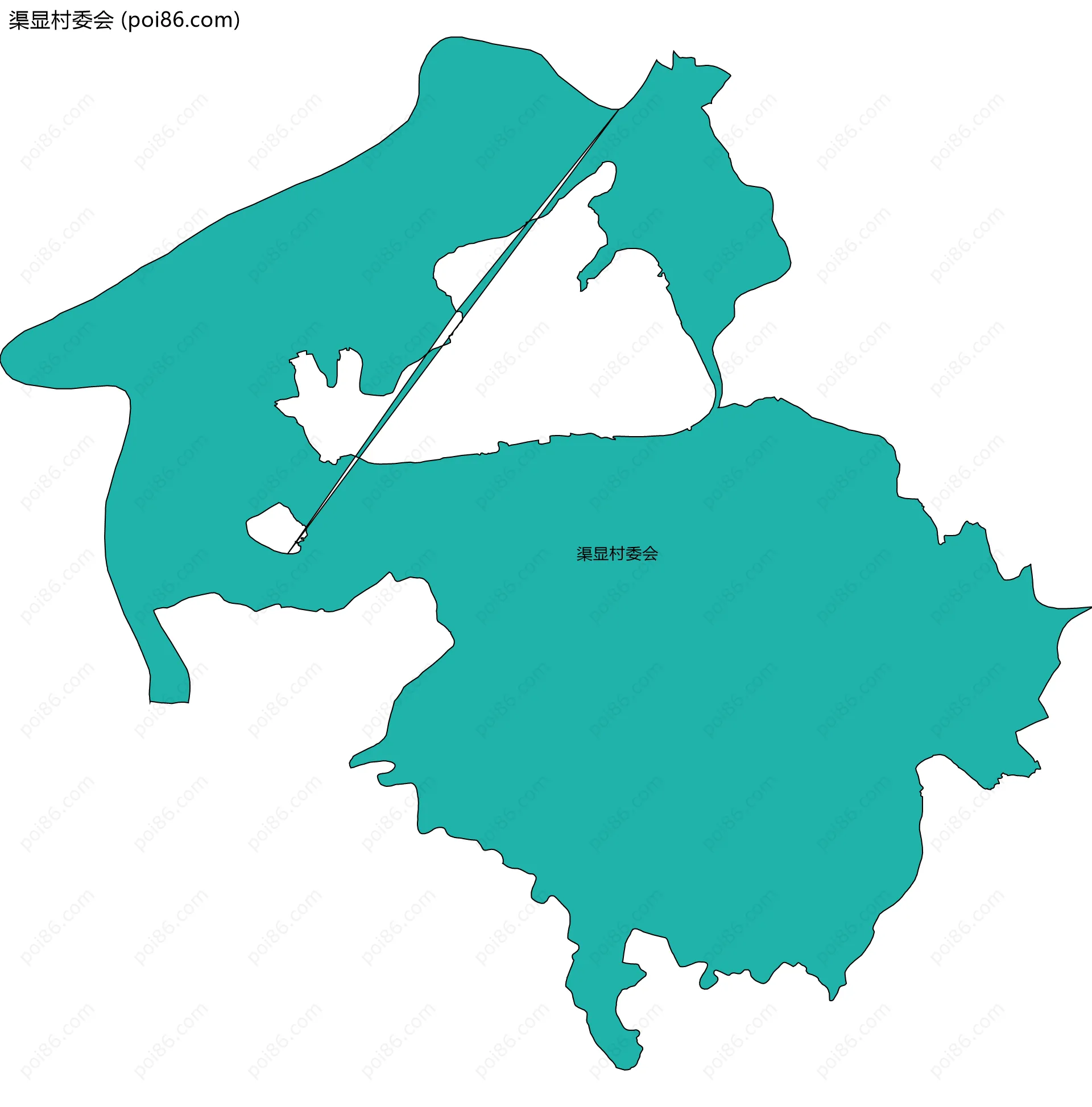 渠显村委会边界地图