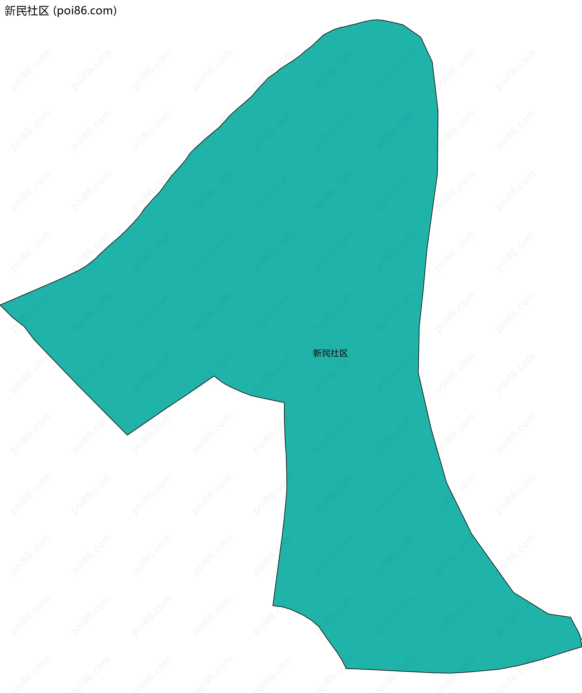 新民社区边界地图