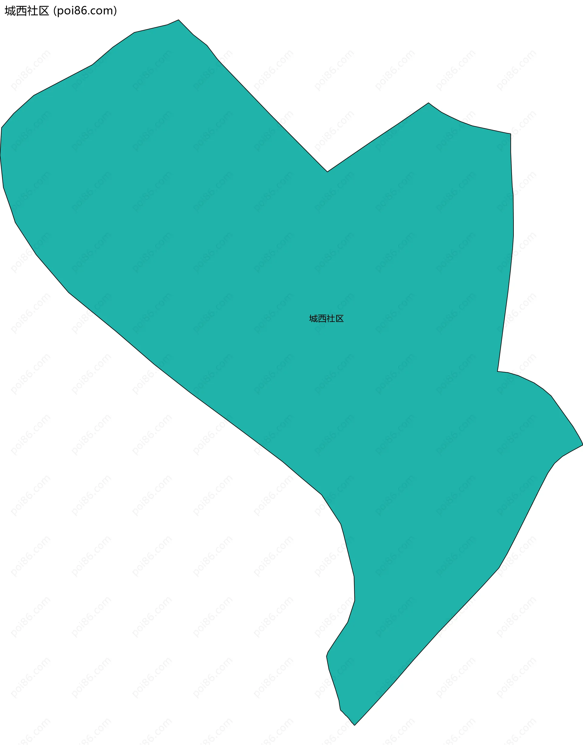 城西社区边界地图