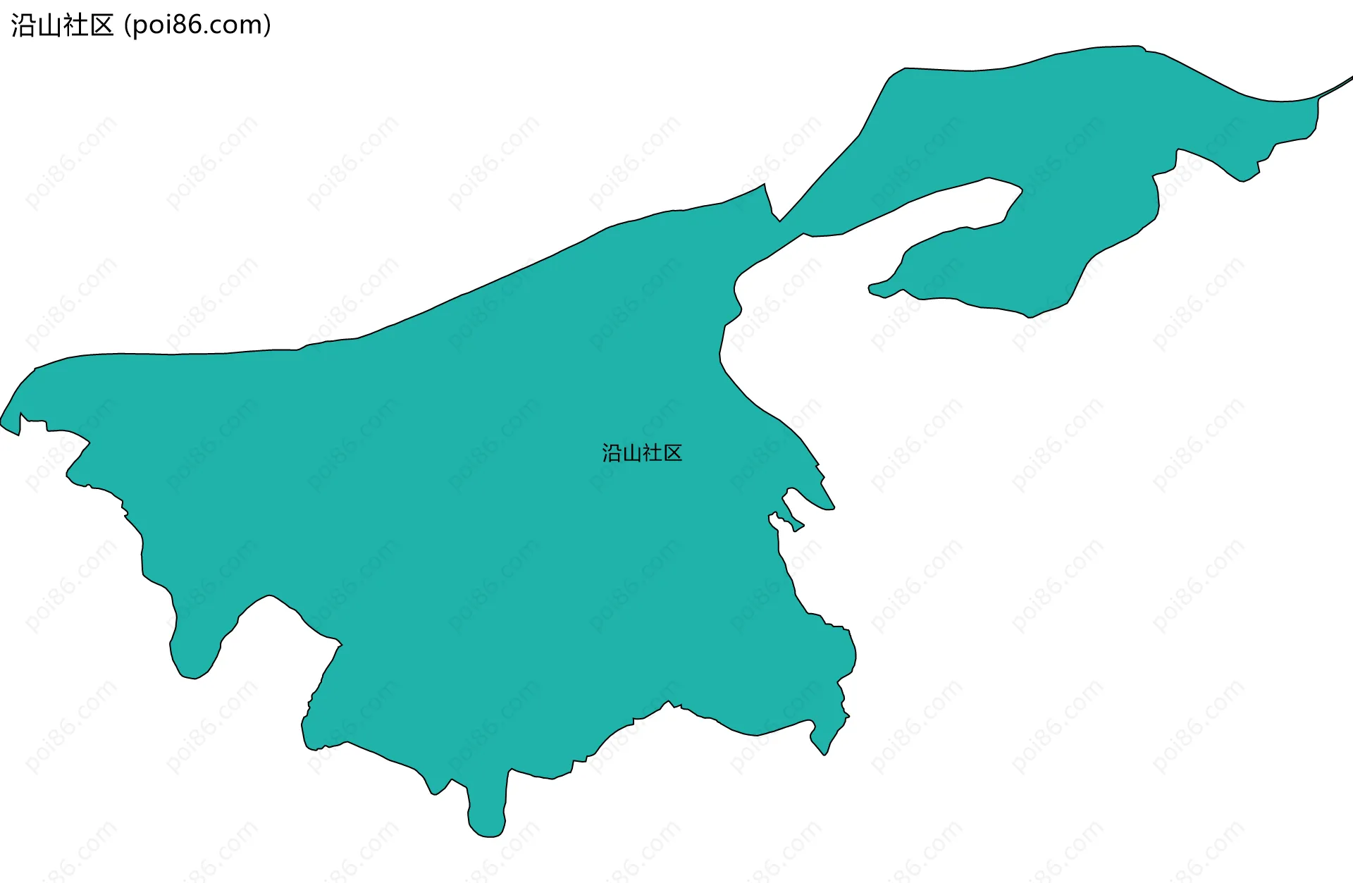 沿山社区边界地图