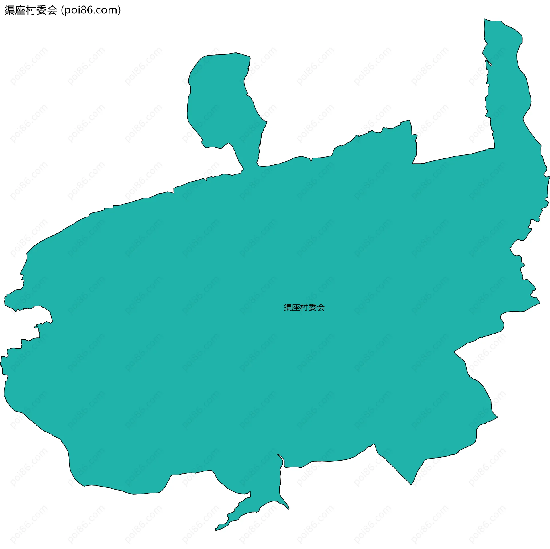 渠座村委会边界地图