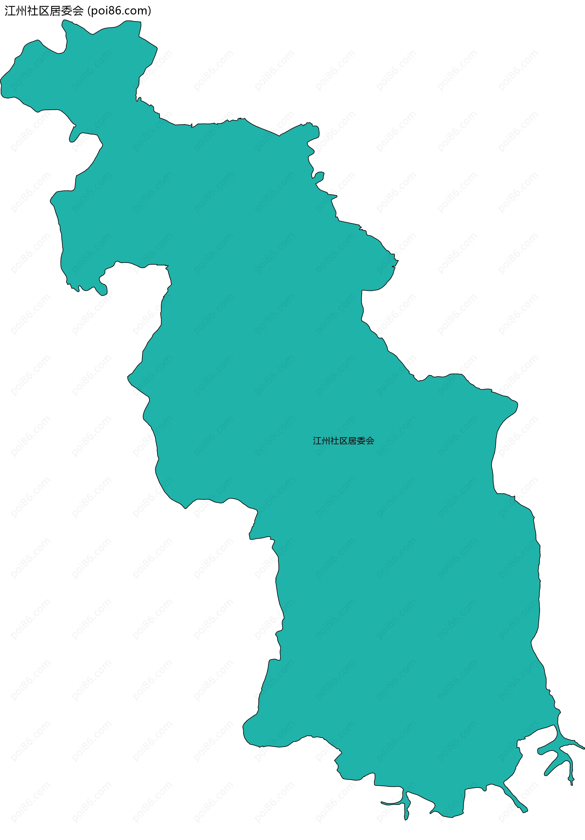 江州社区居委会边界地图