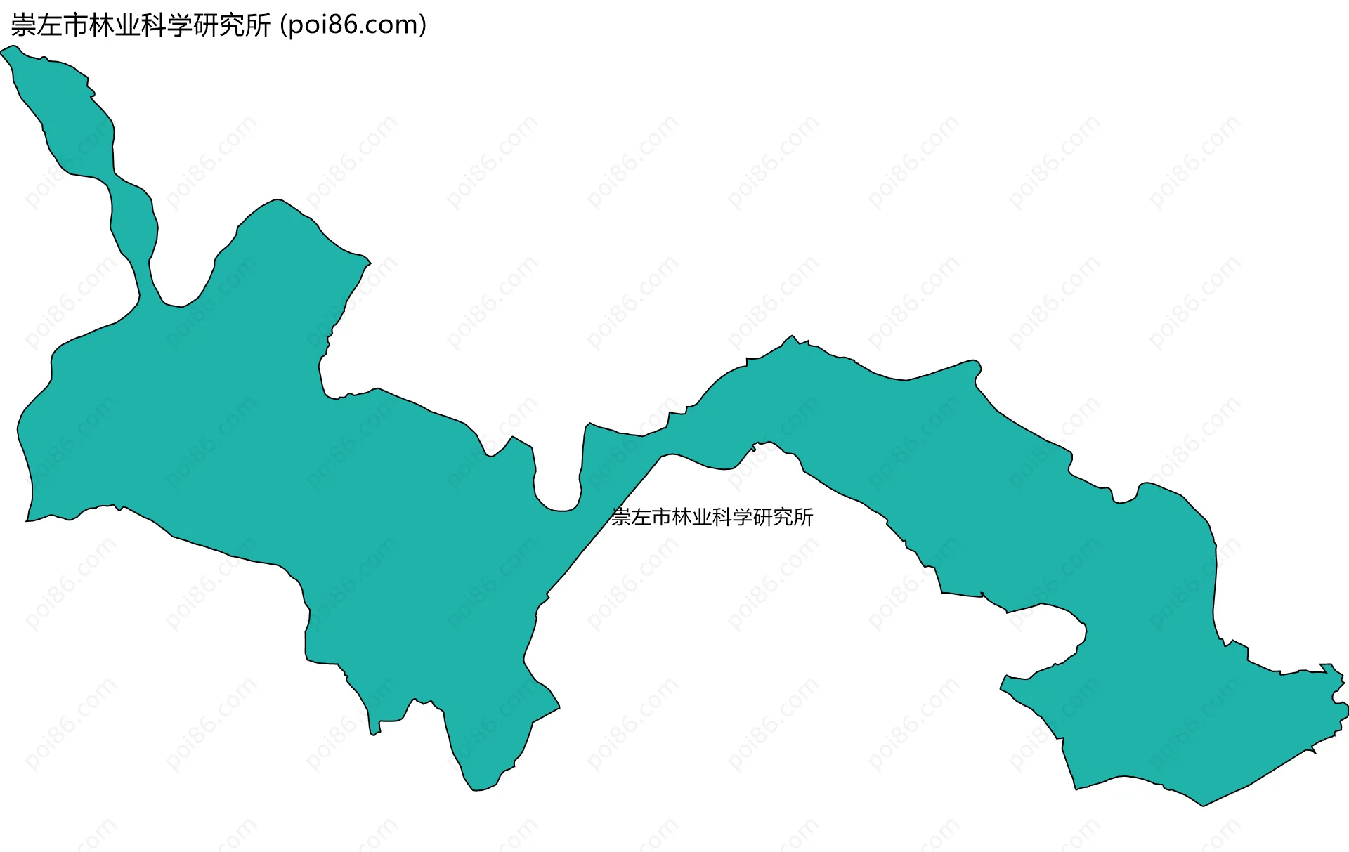 崇左市林业科学研究所边界地图