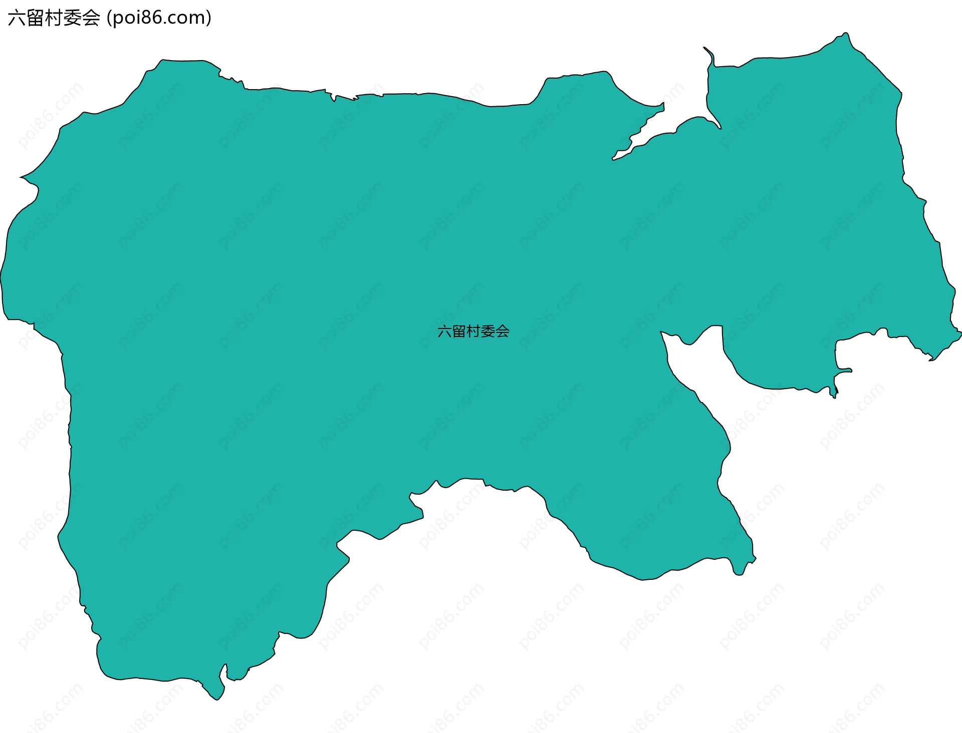 六留村委会边界地图