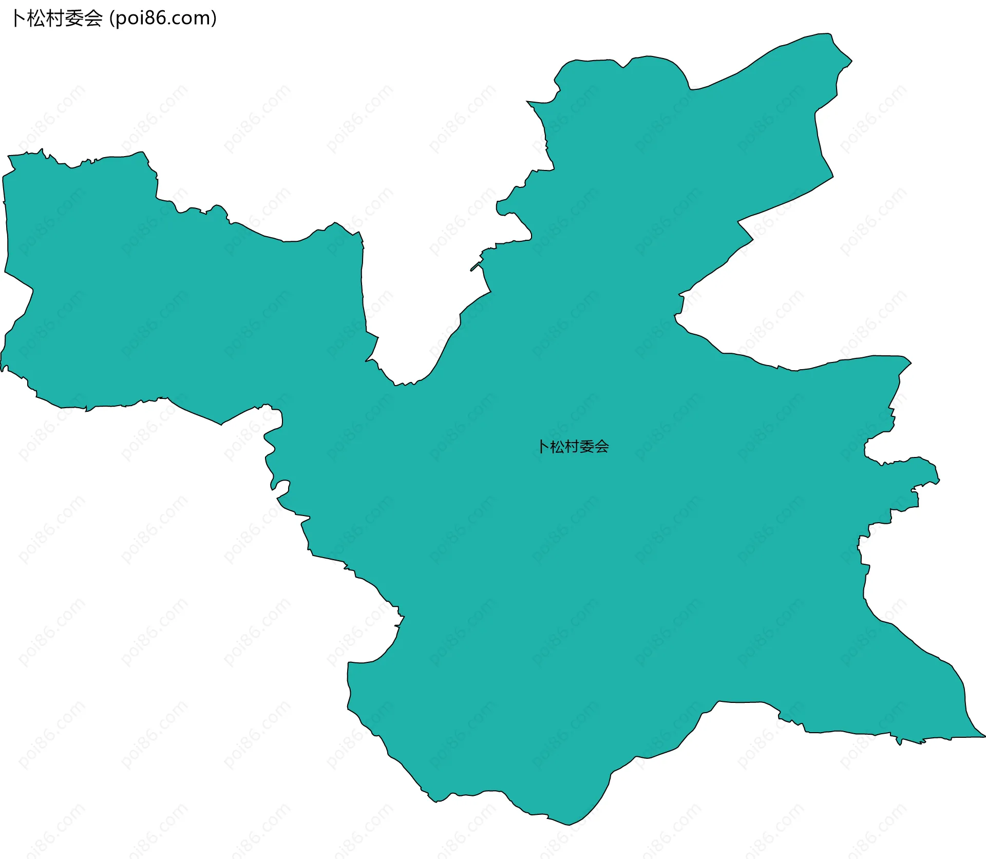 卜松村委会边界地图