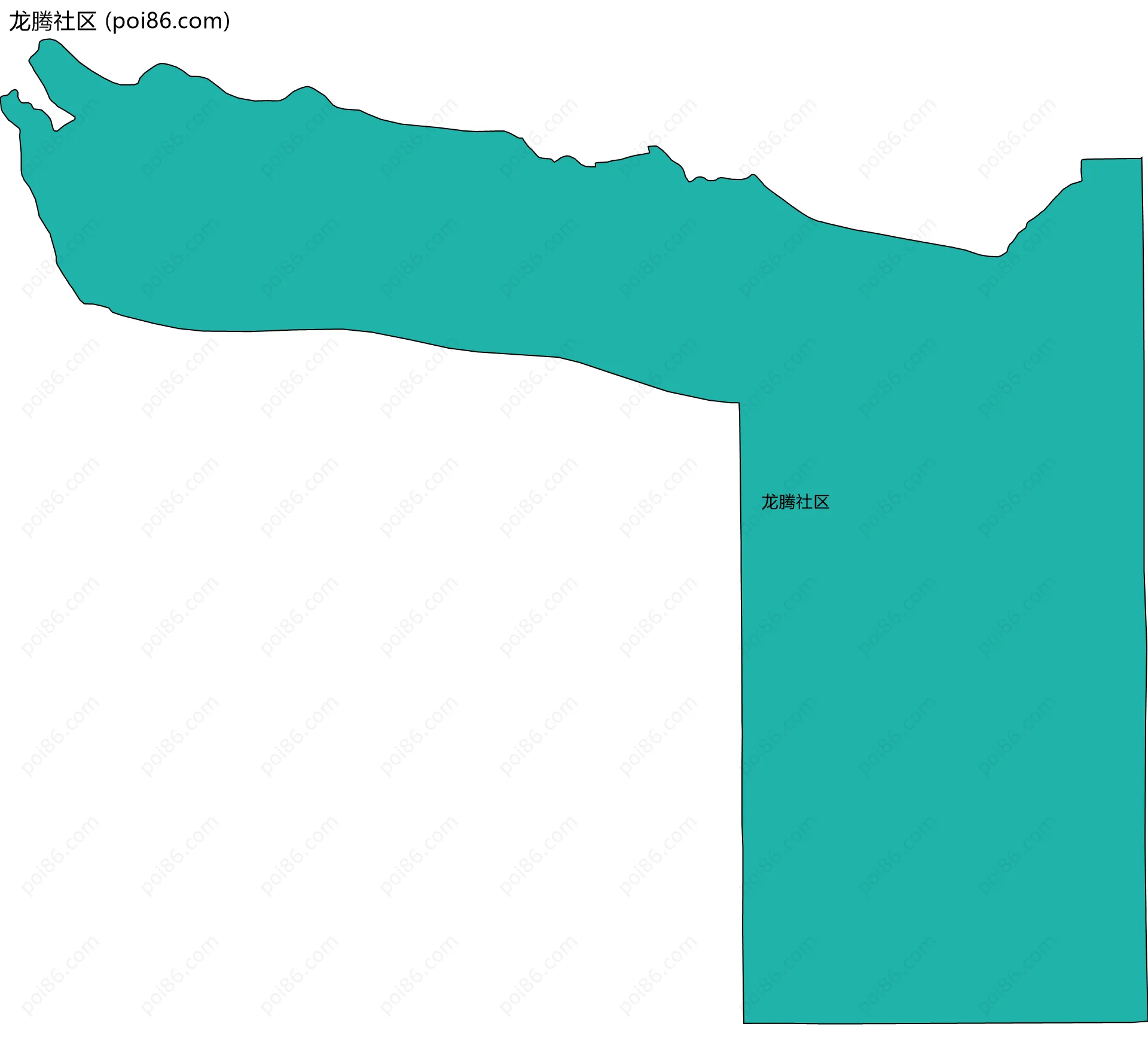 龙腾社区边界地图