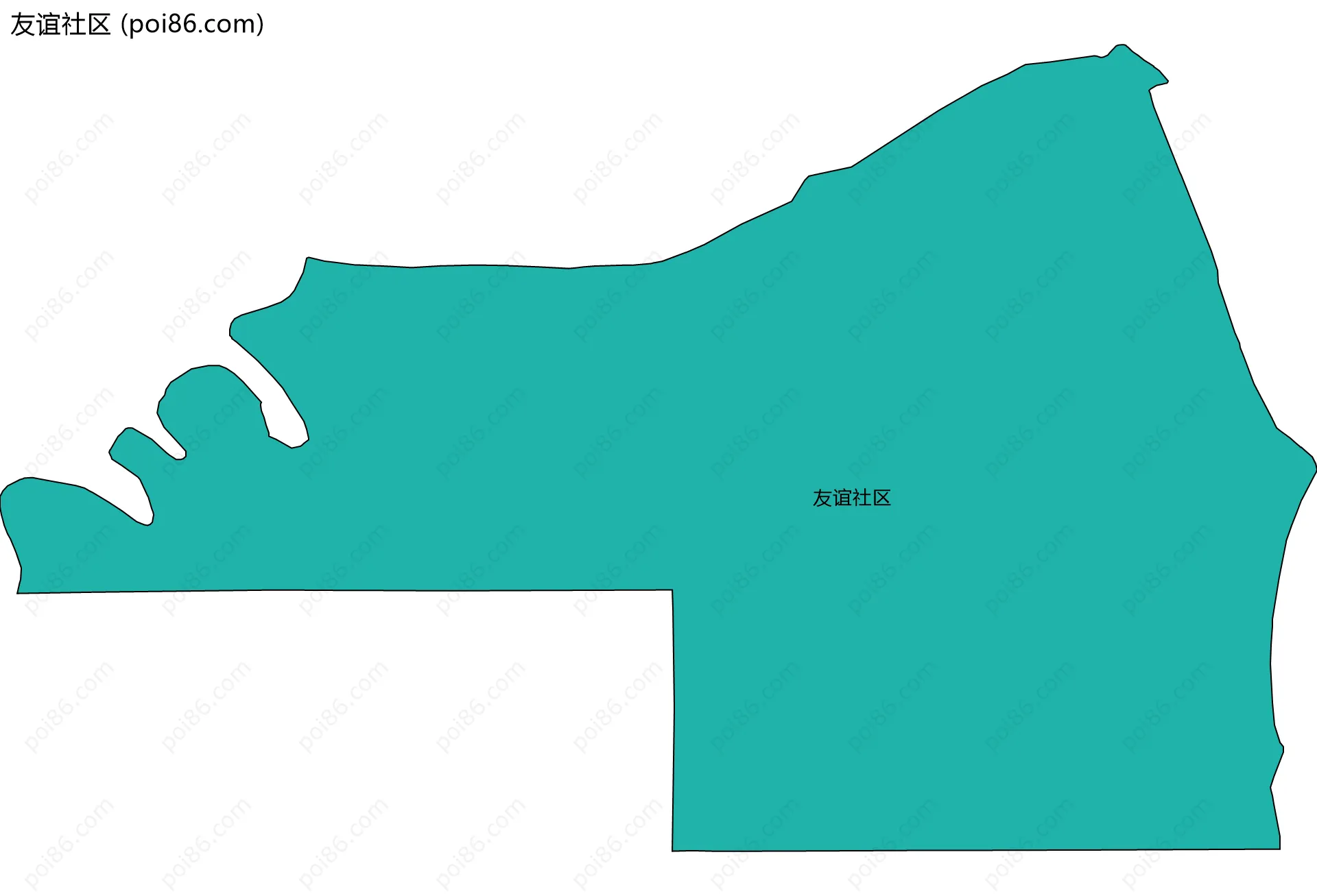 友谊社区边界地图