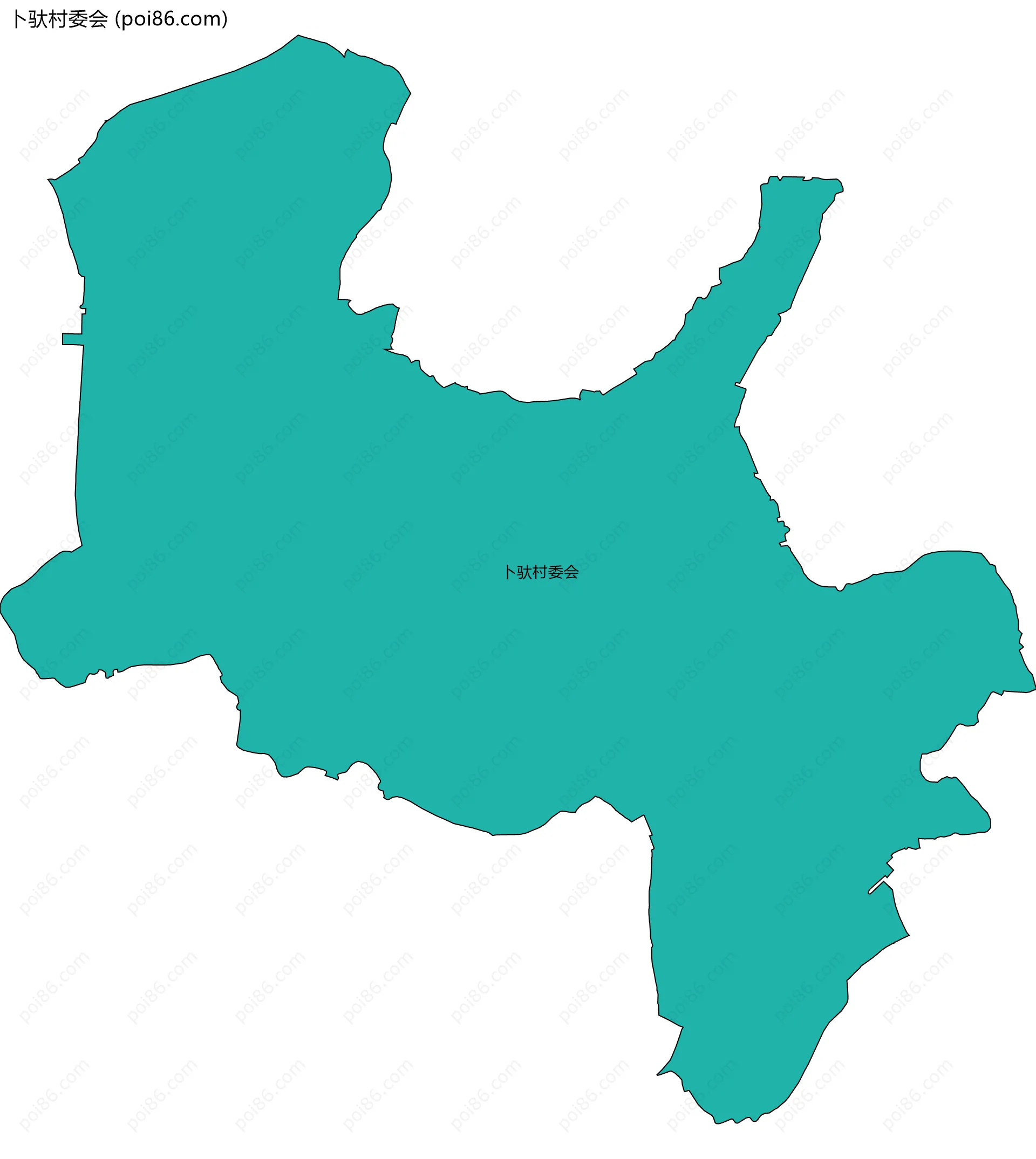 卜驮村委会边界地图