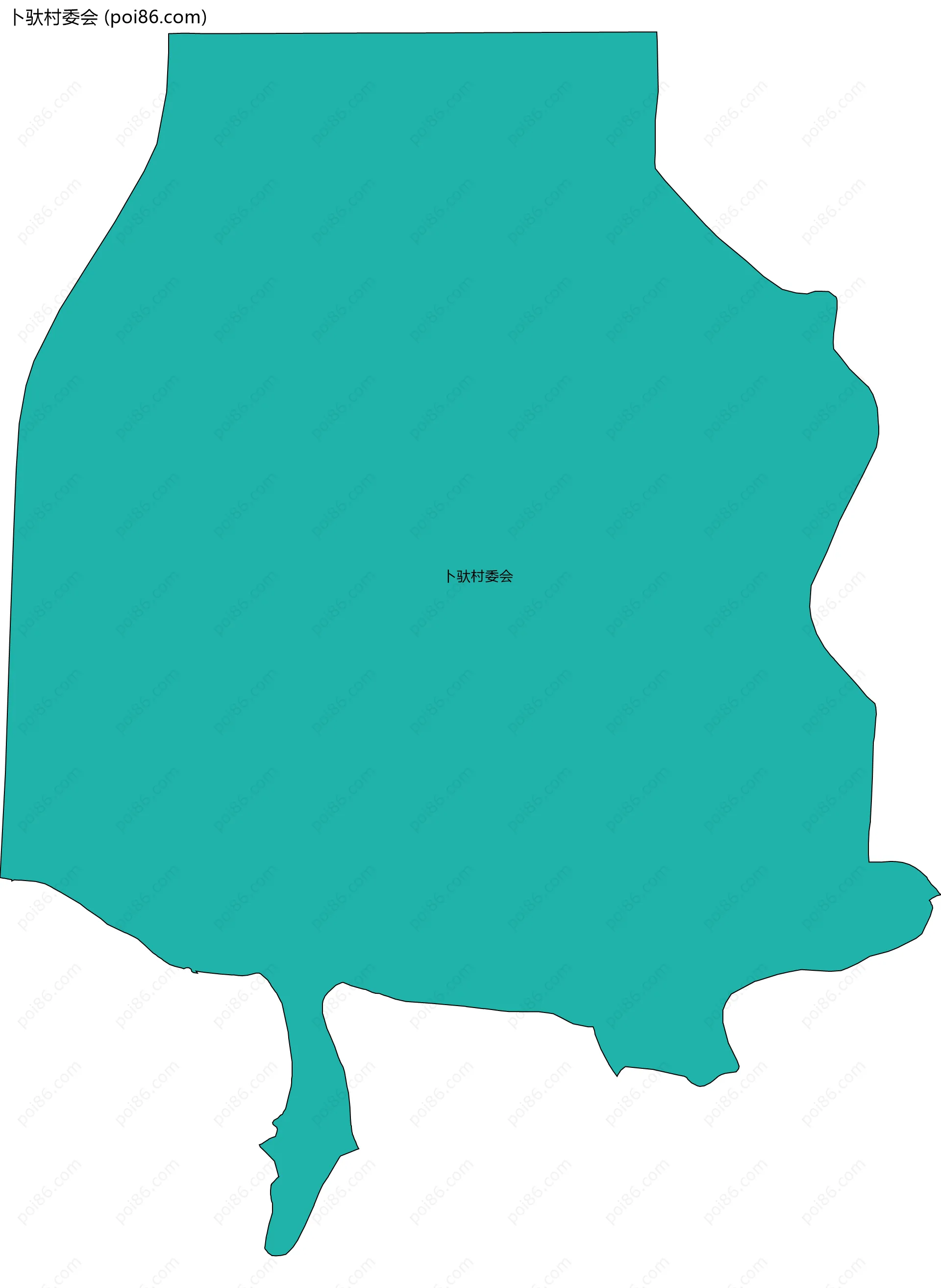 卜驮村委会边界地图