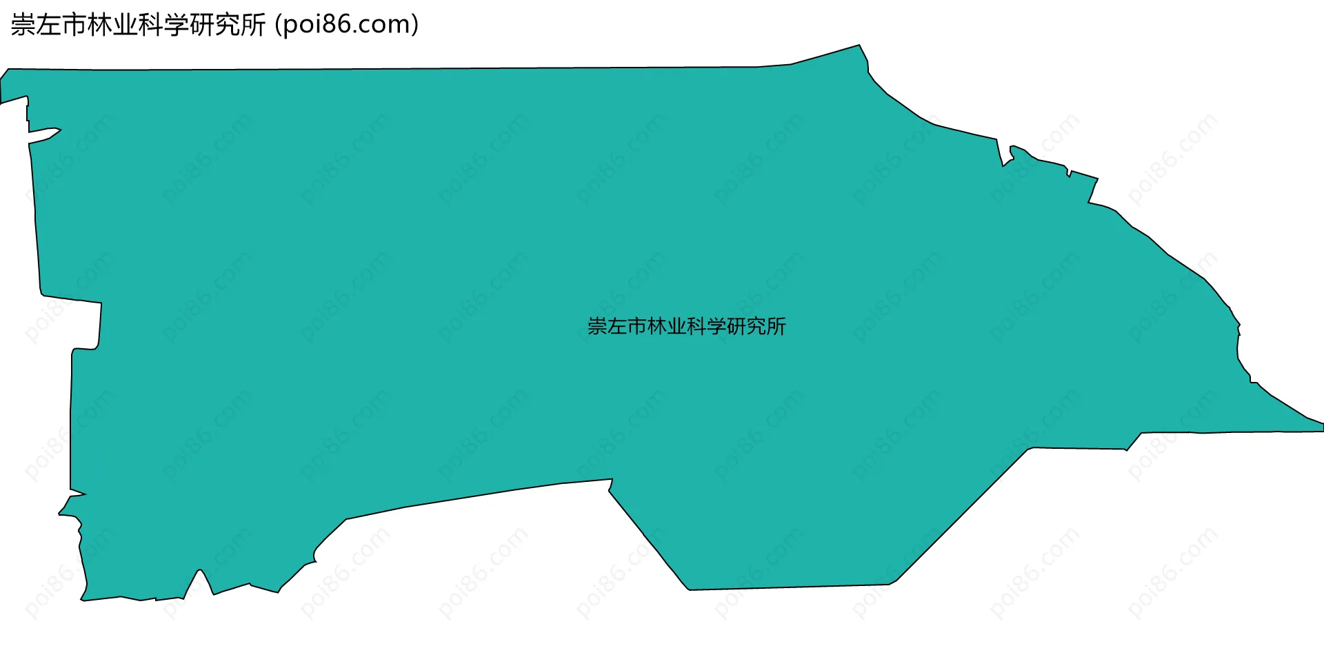 崇左市林业科学研究所边界地图