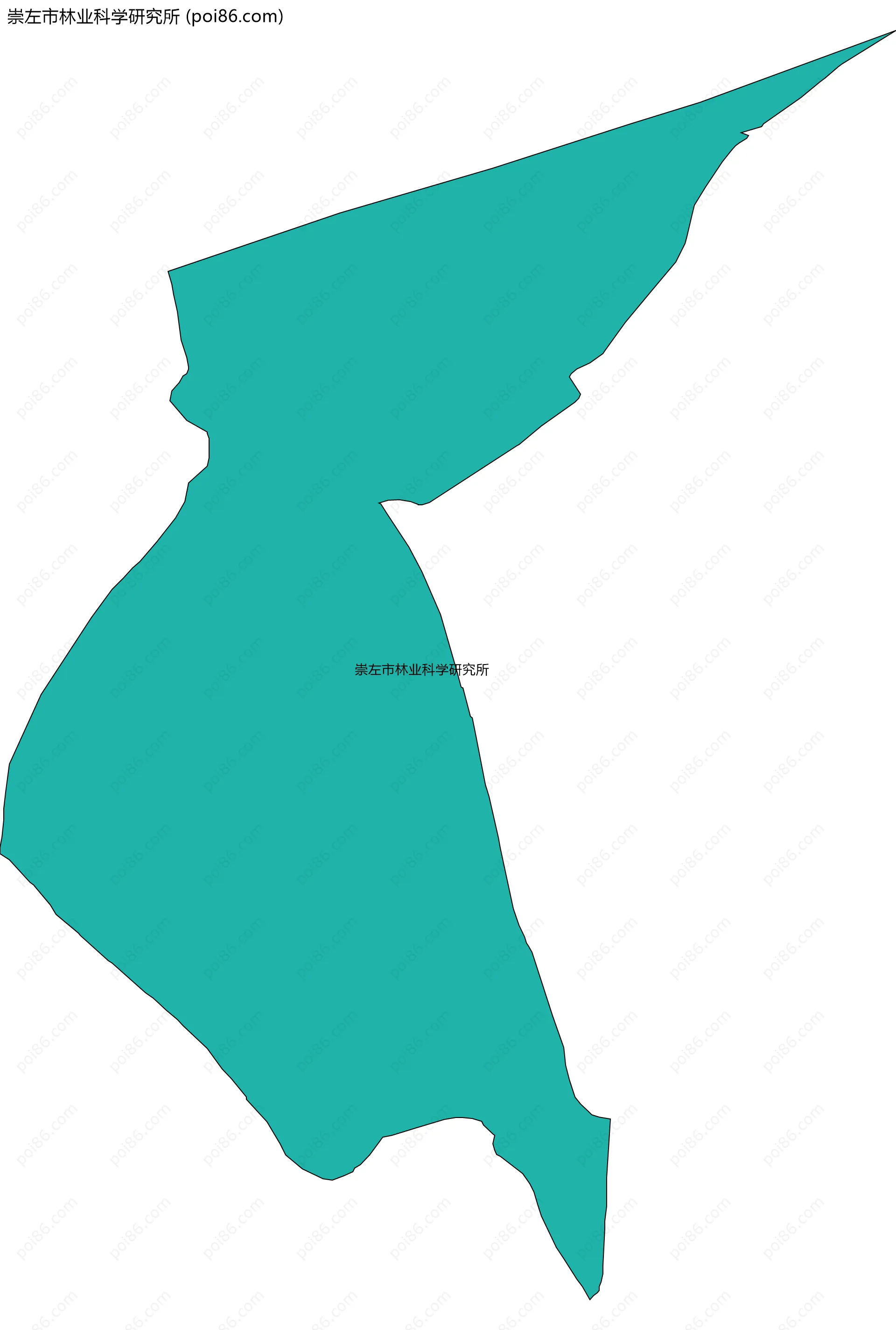 崇左市林业科学研究所边界地图