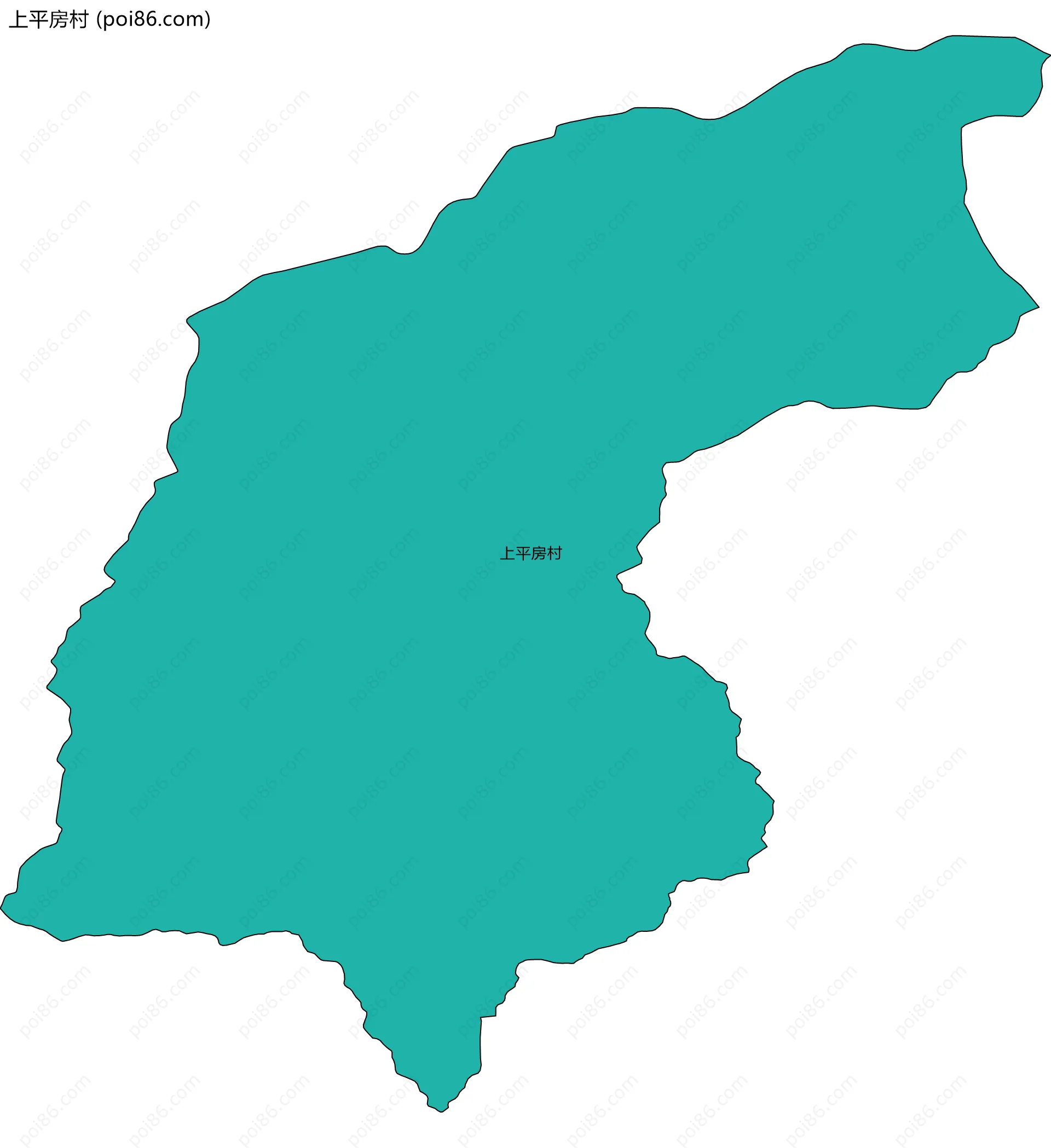 上平房村边界地图